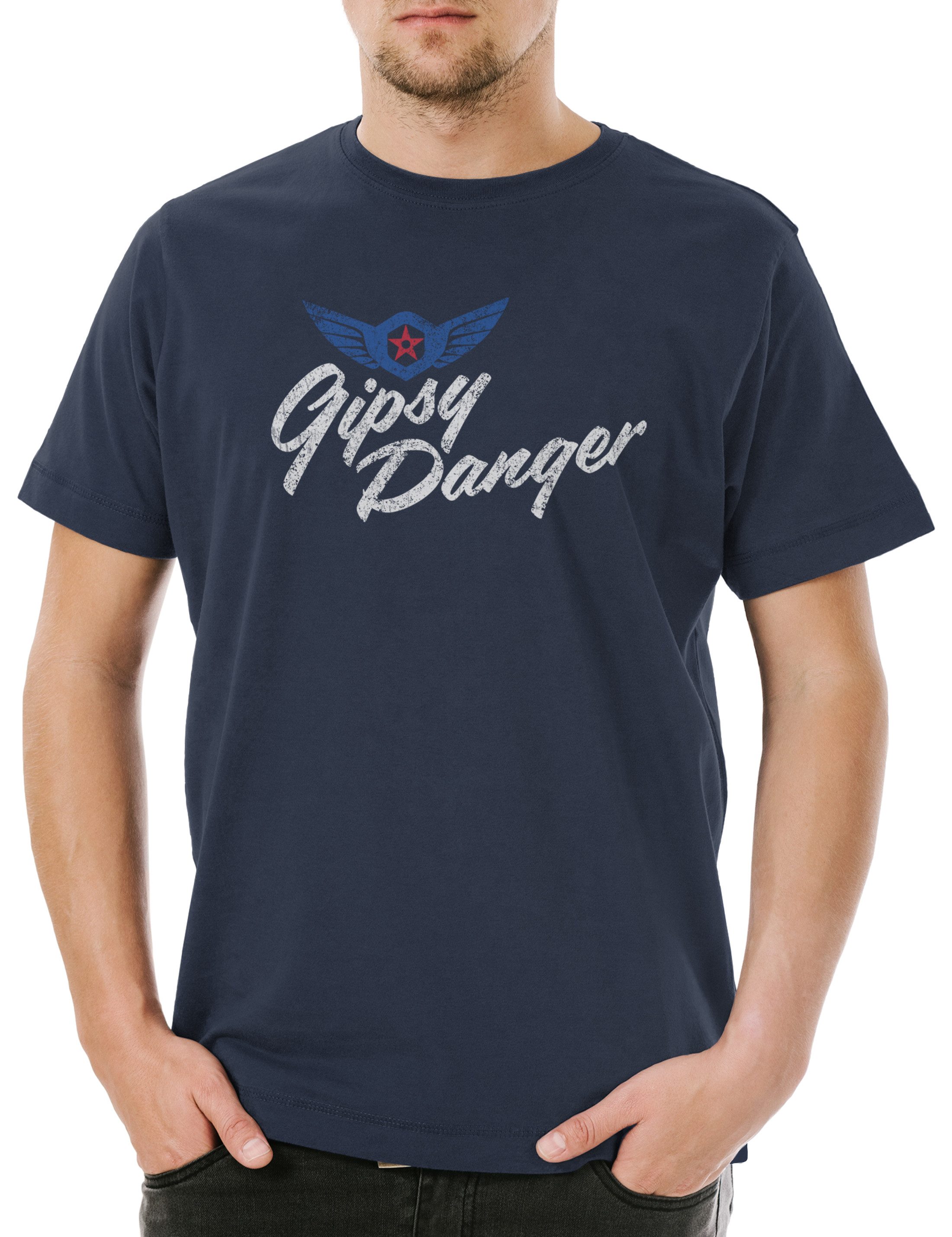 Print-Shirt Vintage Gipsy Danger Logo Herren T-Shirt Del Toro Kaiju Pacific Rim