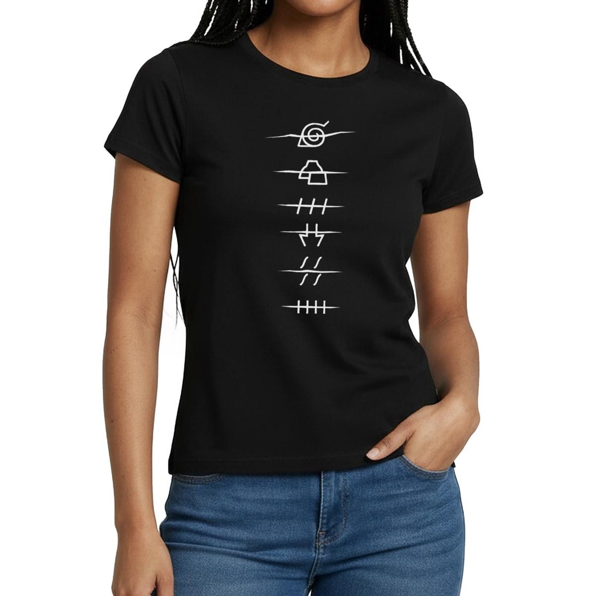 T-Shirt Naruto Shippuden Anti-Symbole Der Akatsuki Frauen T-Shirt