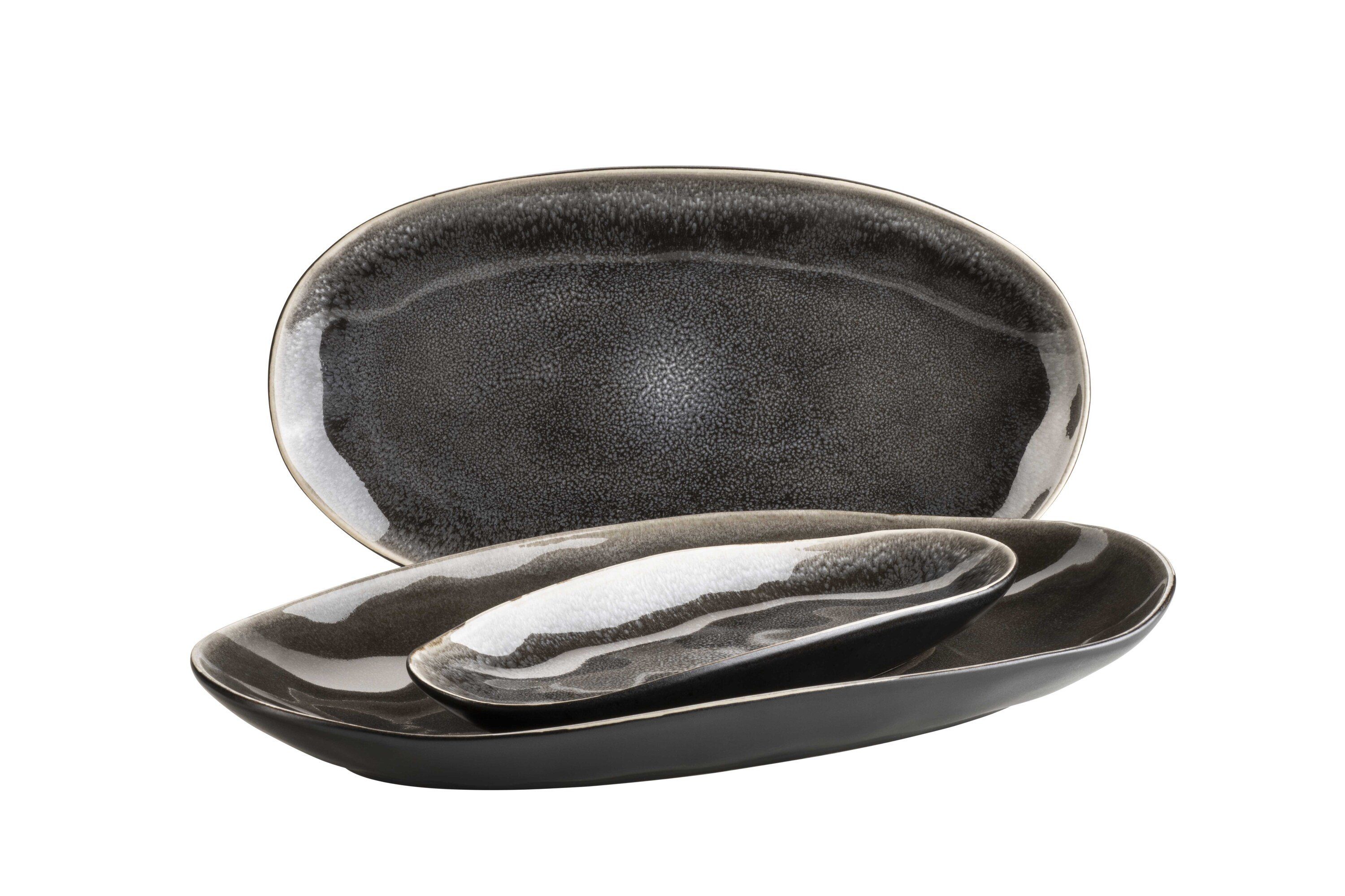 MÄSER Servierplatte Niara Organic, Steinzeug, (3-tlg)