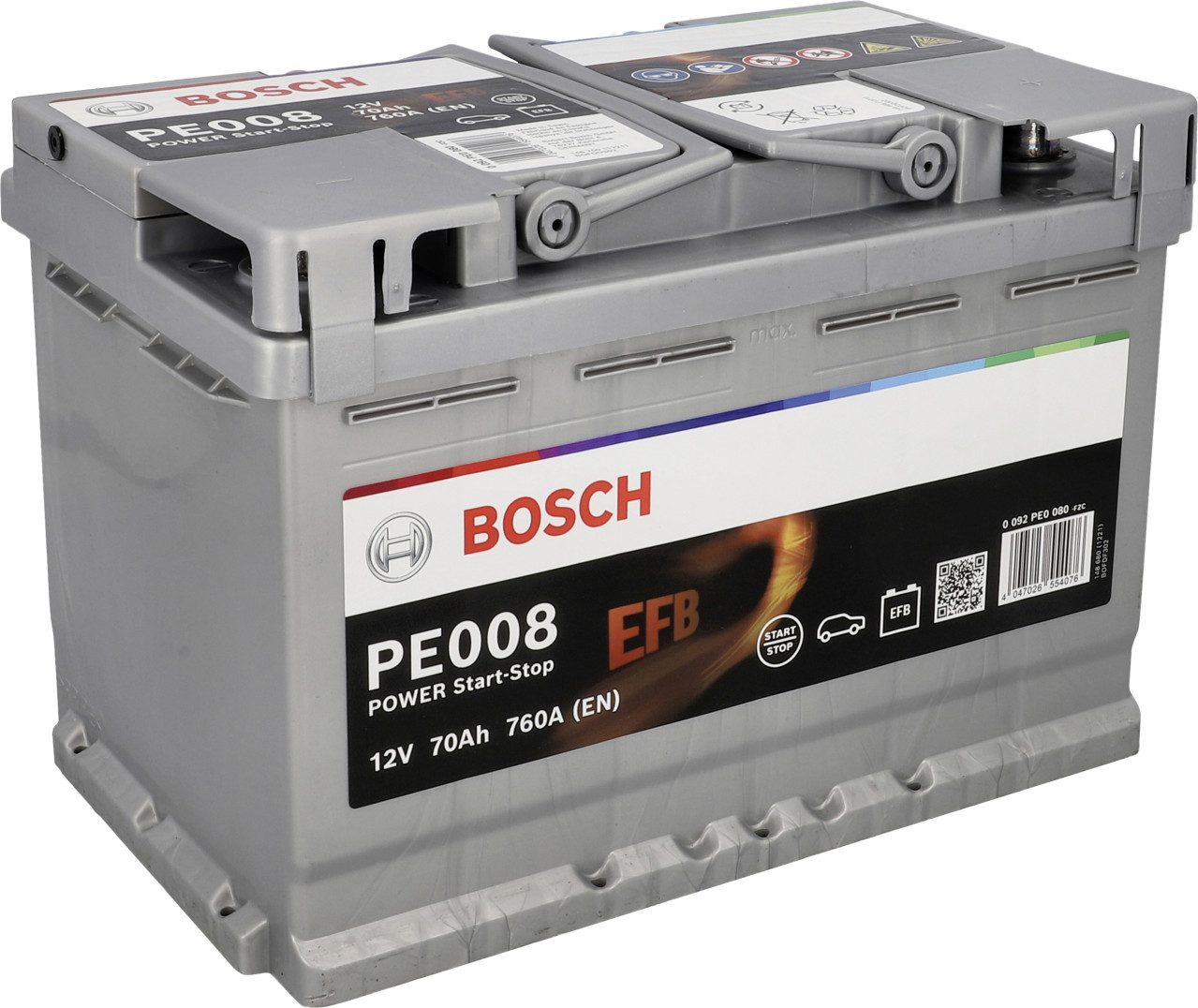 BOSCH Bosch Starterbatterie EFB 70Ah 760A PowerLine Batterie