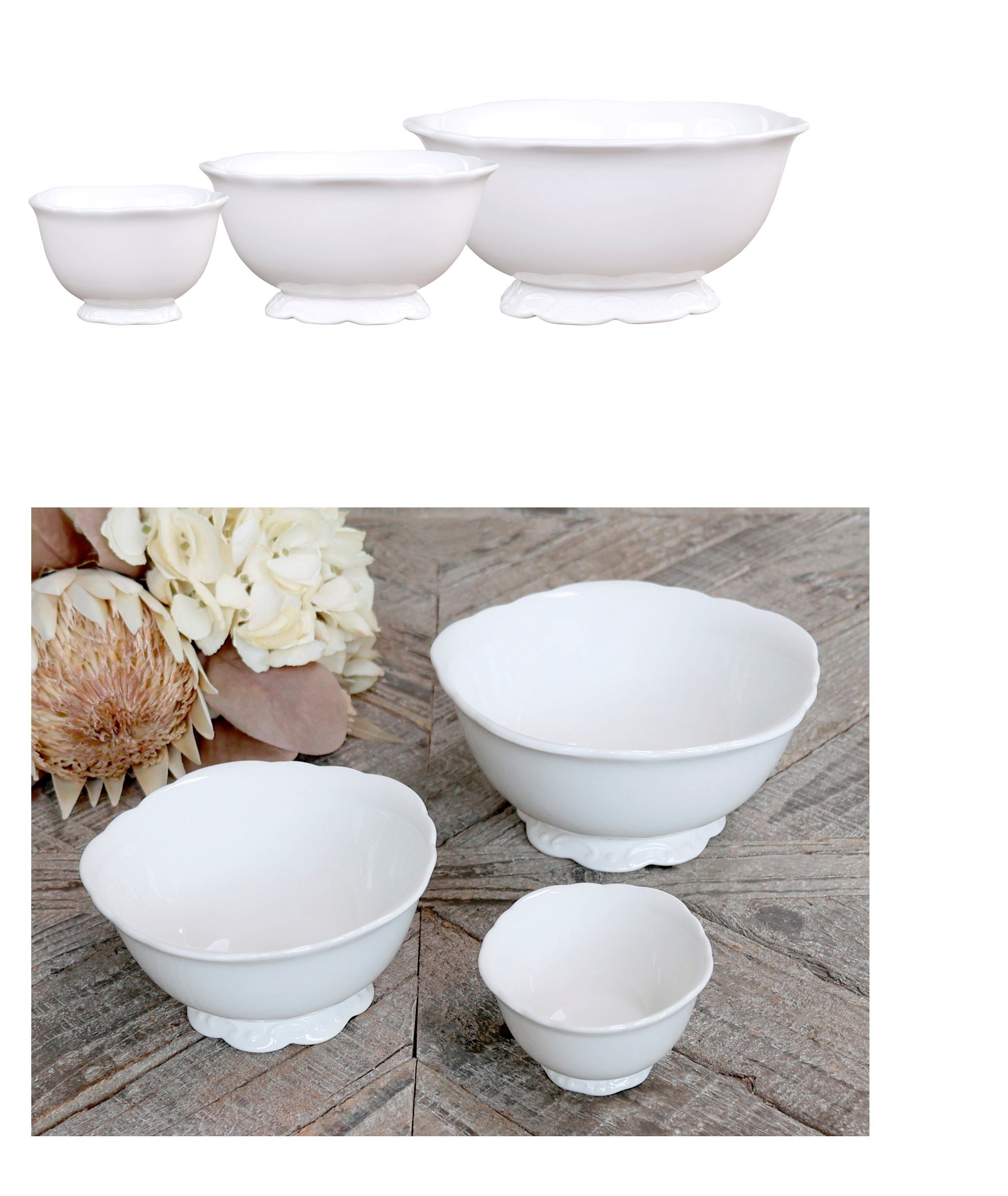 Chic Antique Schüssel Chic Antique 3er Set Schalen Schale Schüssel "Provence" Porzellan, Porzellan. € 26,50