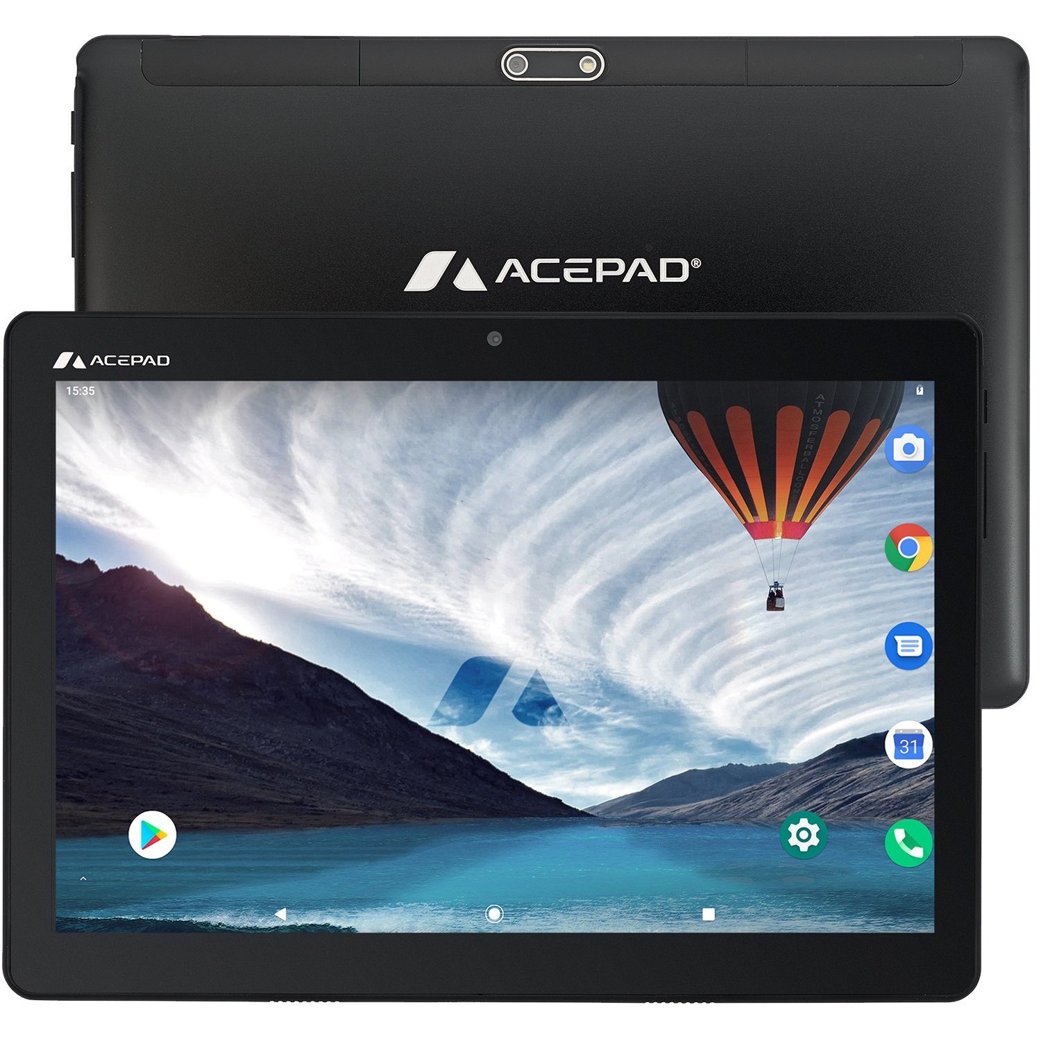 Tablet FLEXI Schwarz 1920x1200, FHD 4G 6GB Bluetooth-Tastatur Full-HD GB, Wi-Fi, mit 128 mit (10,1", Acepad Bluetooth-Tastatur v2024 "Flexi) Android, 10", A145T Ram, (LTE),