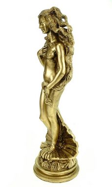 Kremers Schatzkiste Dekofigur Alabaster Aphrodite nach Boticcelli Figur gold Skulptur 41 cm Göttin der Liebe