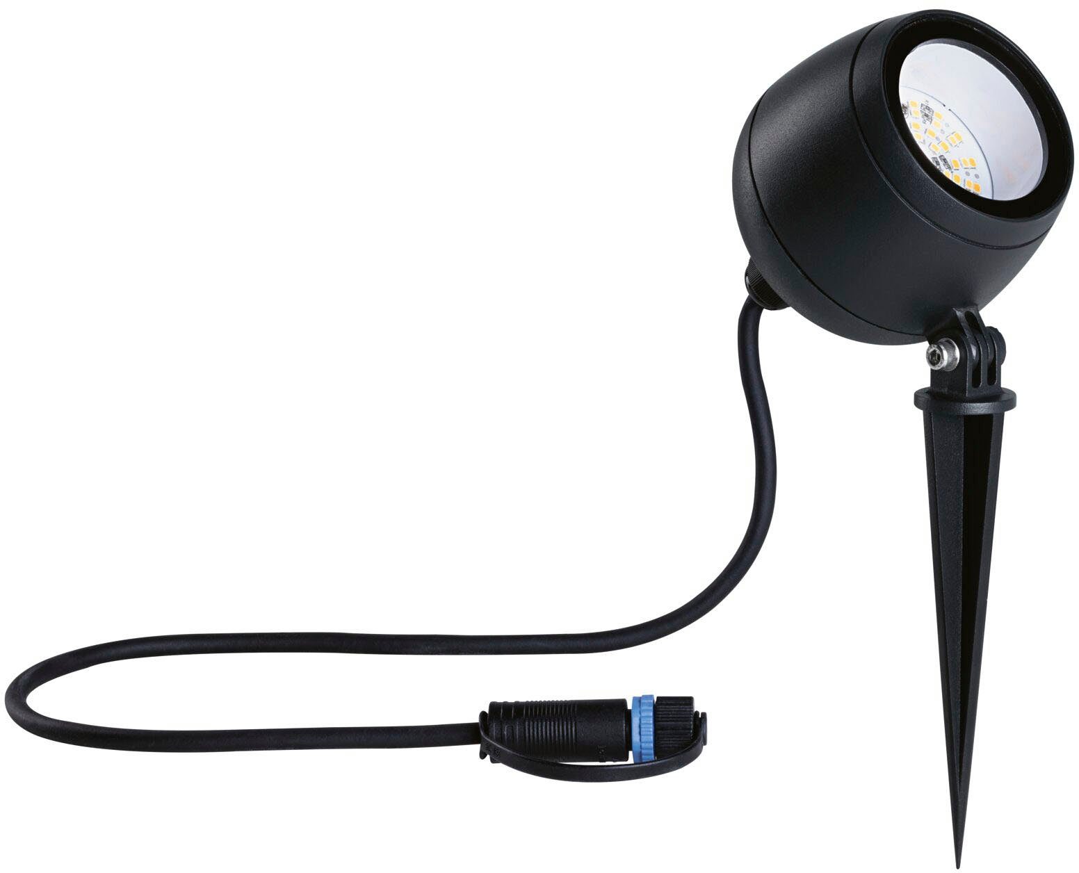 Paulmann LED Gartenleuchte Outdoor Plug & Shine Spot Kikolo Insect friendly  ZigBee, LED fest integriert, Warmweiß, Insektenfreundlich