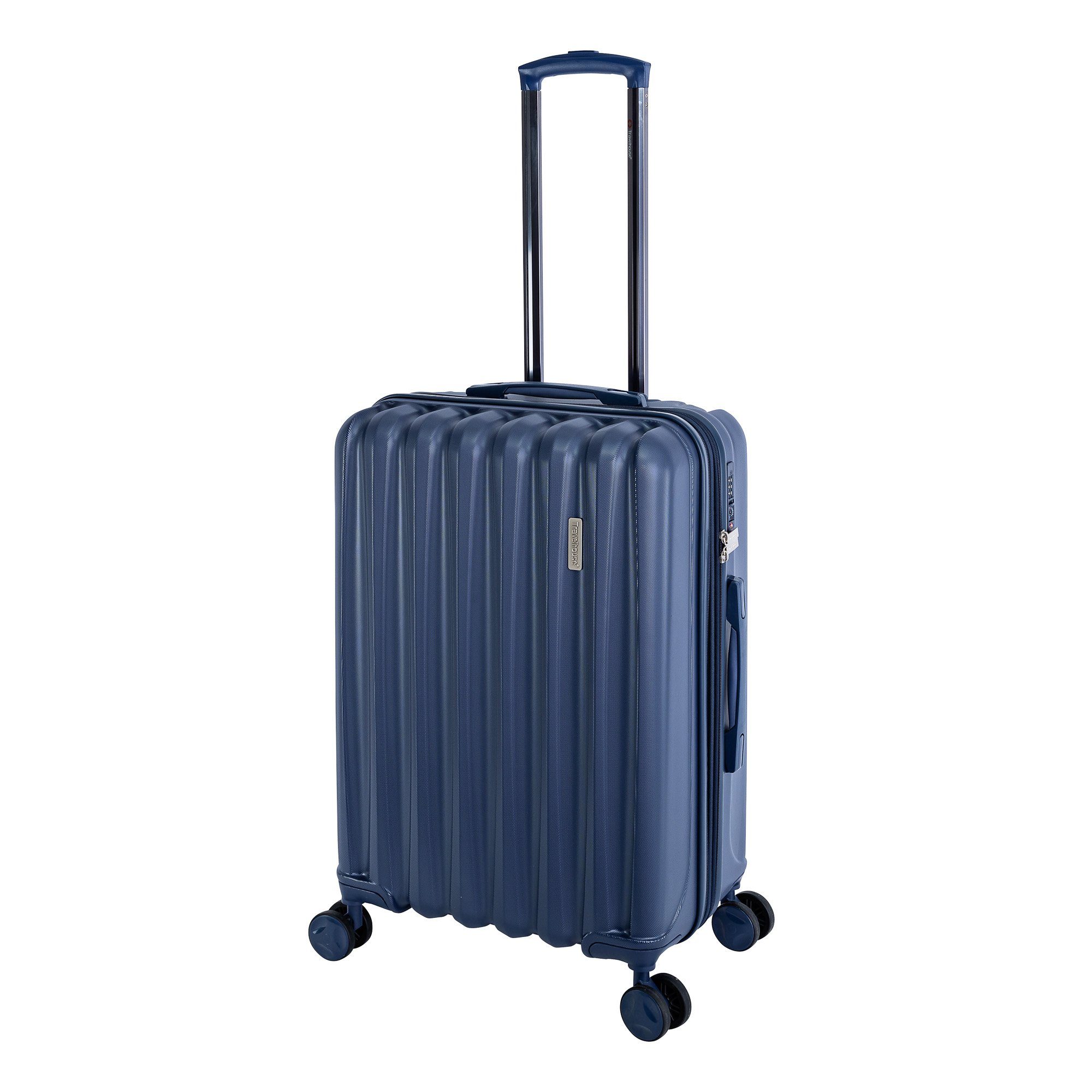 Travelhouse Hartschalen-Trolley Porto, 4 Rollen, Dehnfalte +15% Volumen, robuste Reißverschlüsse, große Rollen