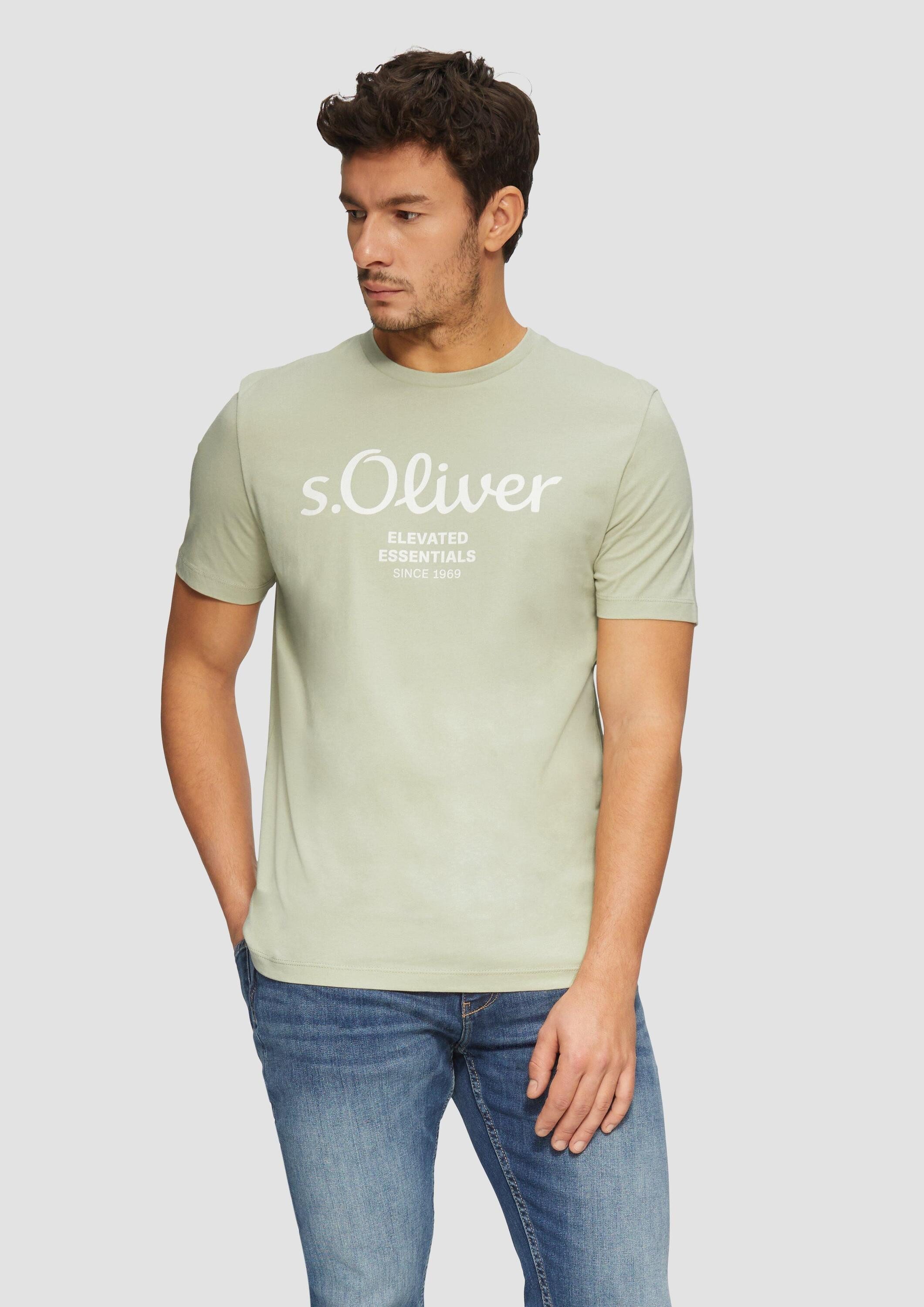 s.Oliver Kurzarmshirt T-Shirt T-Shirt mit Logo-Print günstig online kaufen