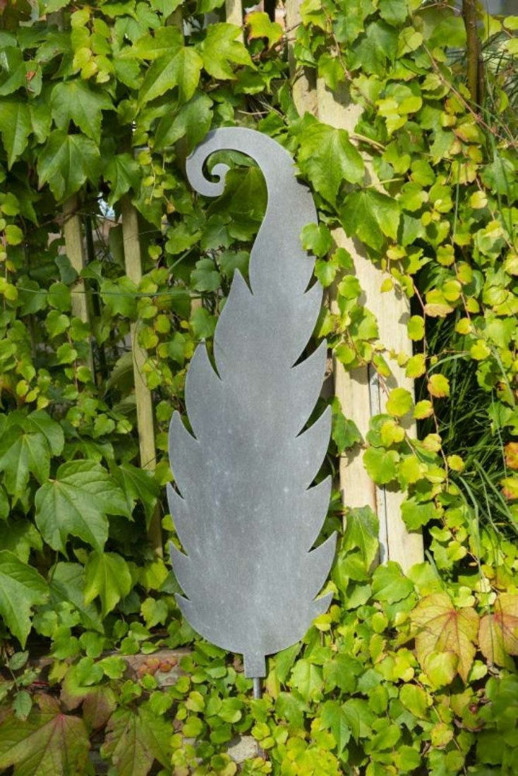 finehomegarden Gartenstecker Stecker Farn Metall grau günstig online kaufen