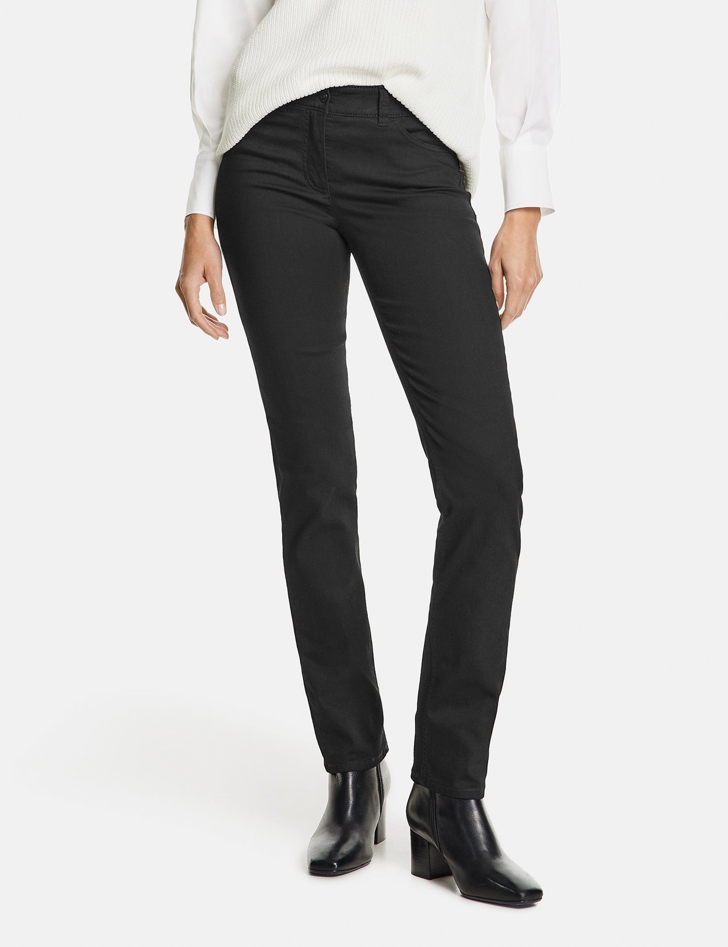 GERRY WEBER Stretch-Jeans 5-Pocket Jeans Best4me Langgröße black black denim (12800)