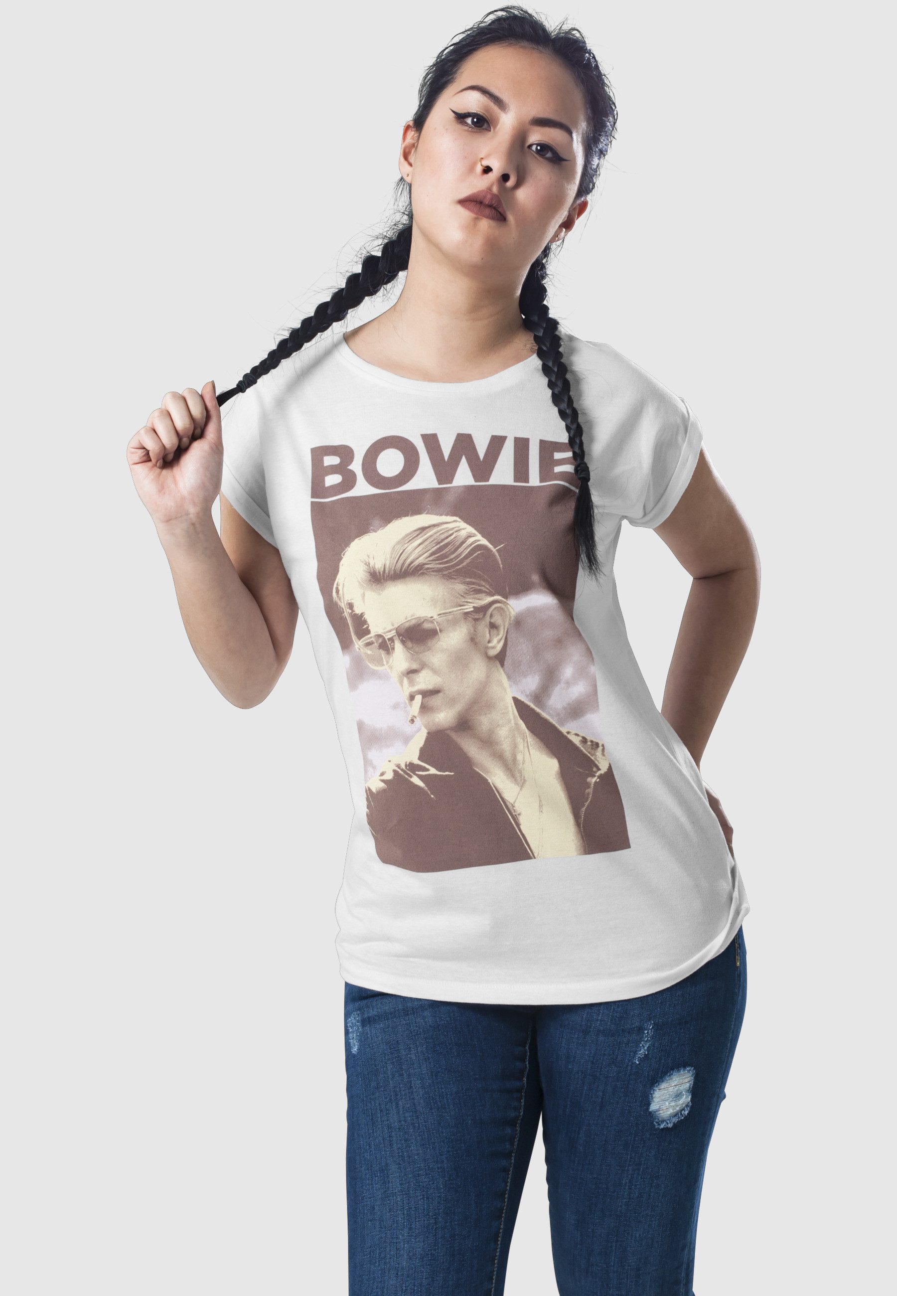 MisterTee T-Shirt MisterTee Damen Ladies David Bowie Tee (1-tlg) günstig online kaufen