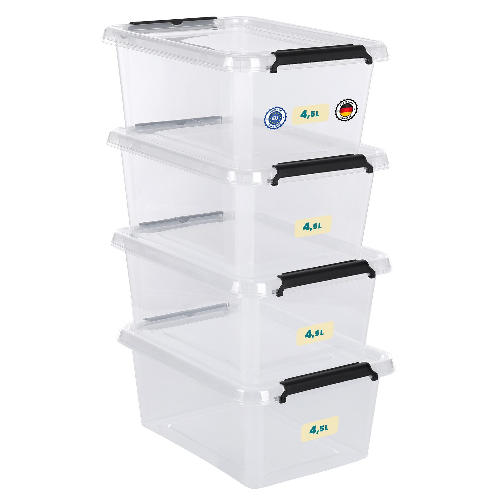astor24 Aufbewahrungsbox Aufbewahrungsbox mit Deckel 4er günstig online kaufen