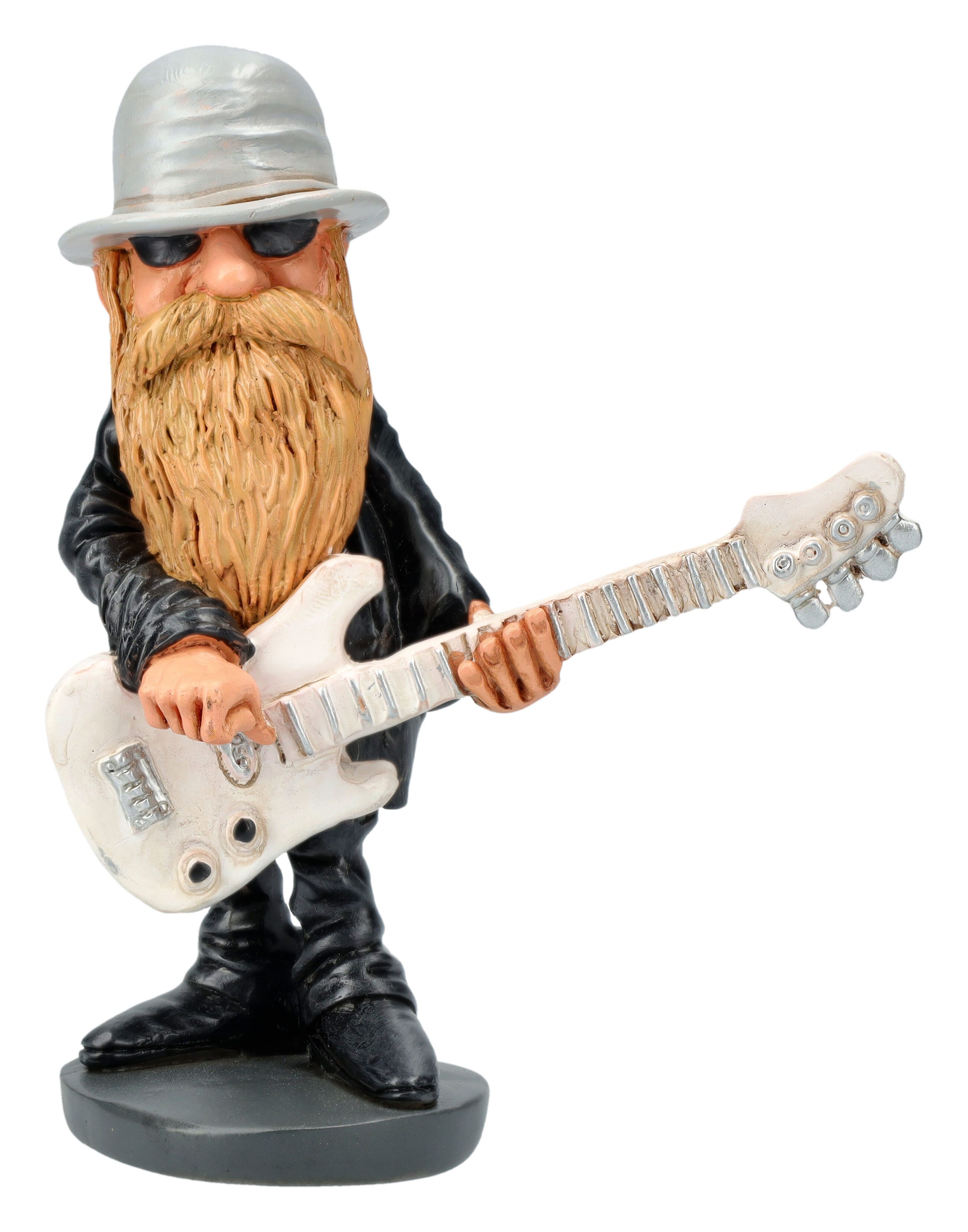 Dekofigur Lustige Rockstar Figur - Bassist Dusty - Dekofigur Rockmusiker Deko