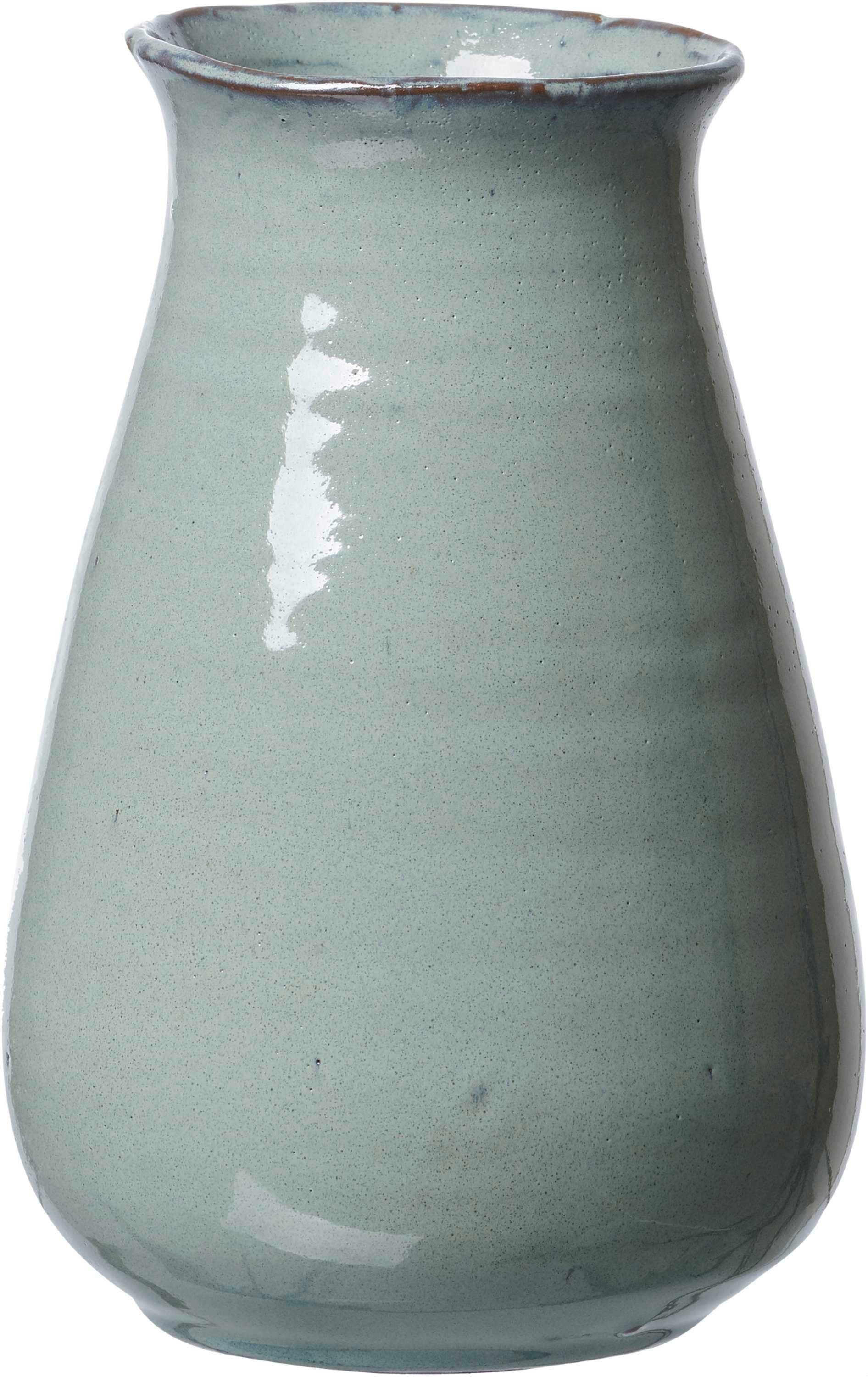 Ritzenhoff glatt - Keramik Breker grau/blau - x Saskia 15cm H Vase 24 Oberfläche Ø & Tischvase