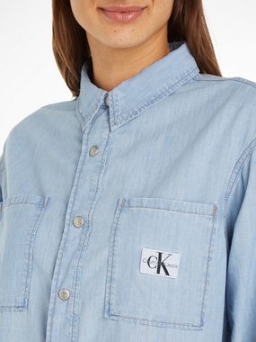 Calvin Klein Jeans Jeansbluse OVERSIZED LS DENIM SHIRT mit Logopatch