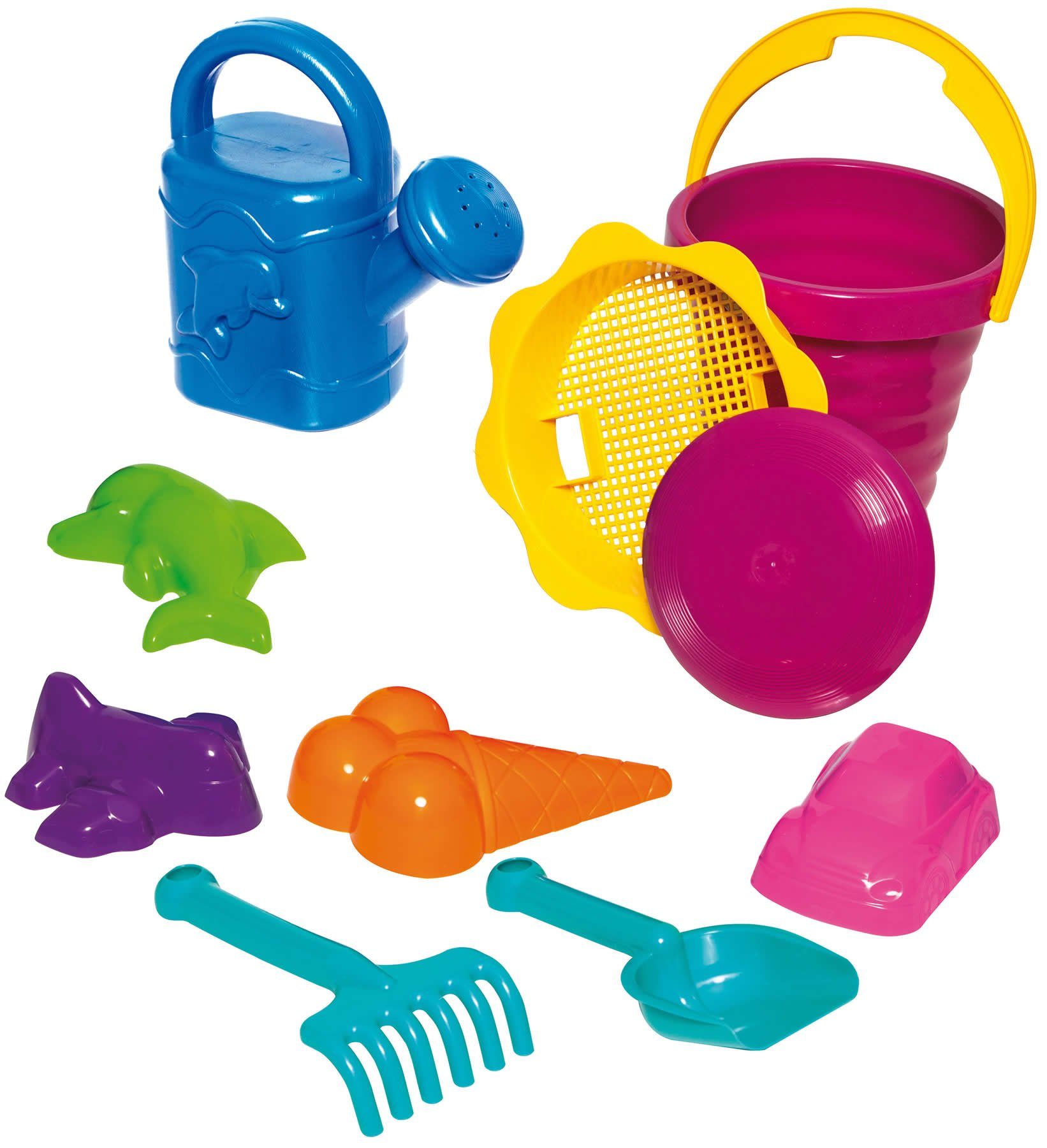 Dohany Sandform-Set Schaufel Rechen Eimer Sieb günstig online kaufen