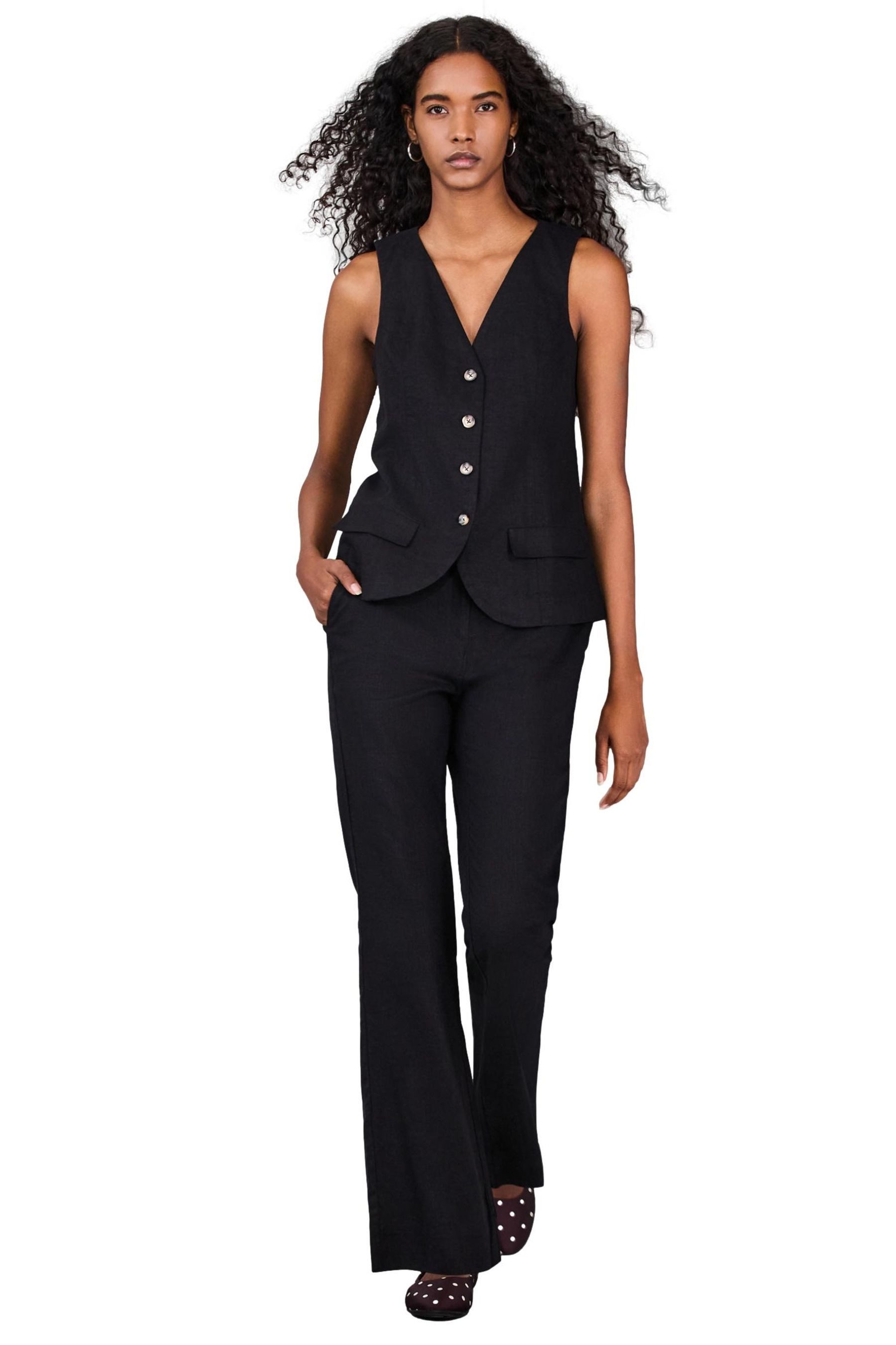 Next Schlaghose Elegante Hose mit ausgestelltem Bein, Kurzgröße (1-tlg) günstig online kaufen