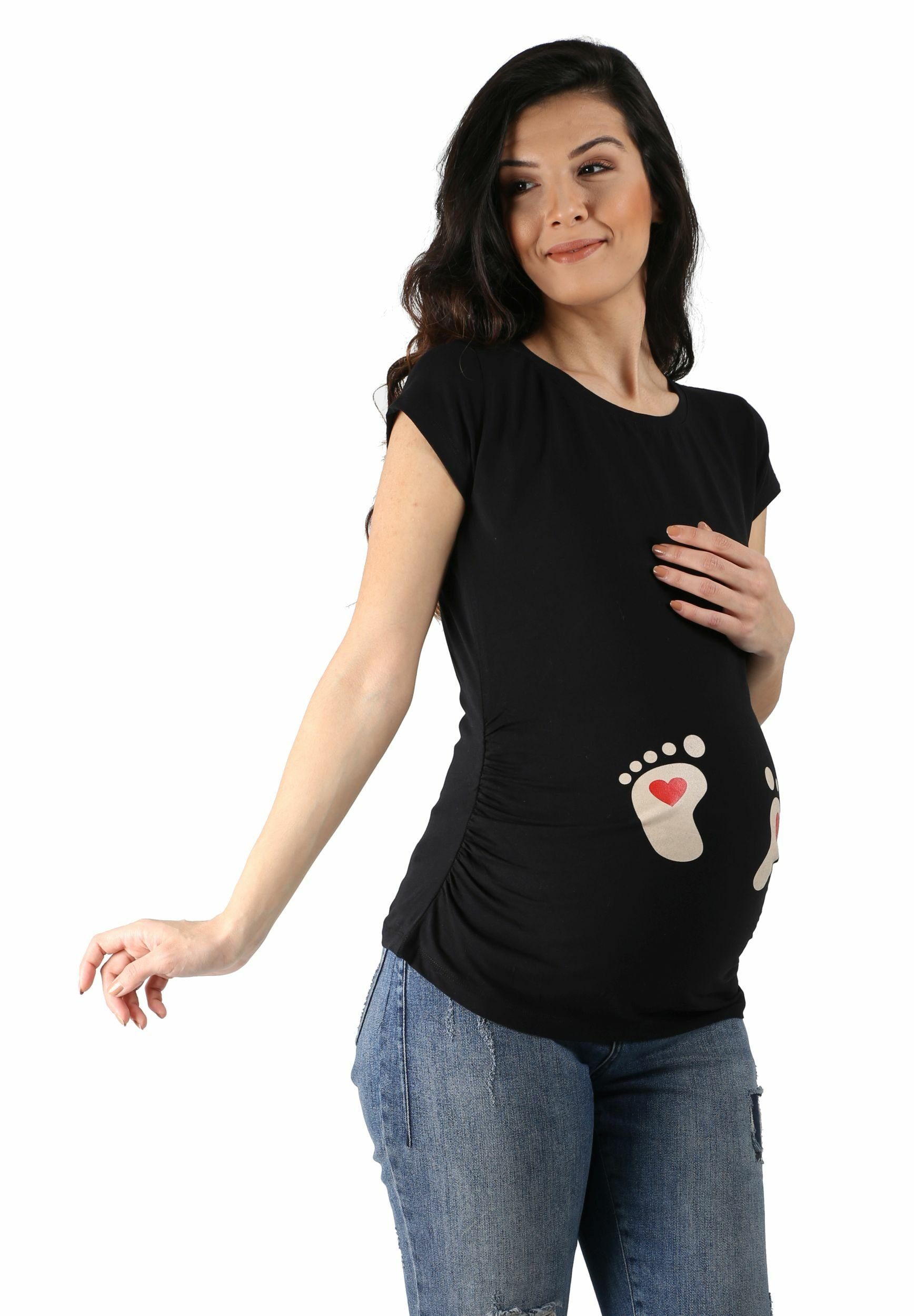 M.M.C. Umstandsshirt Baby Füße mit Motiv