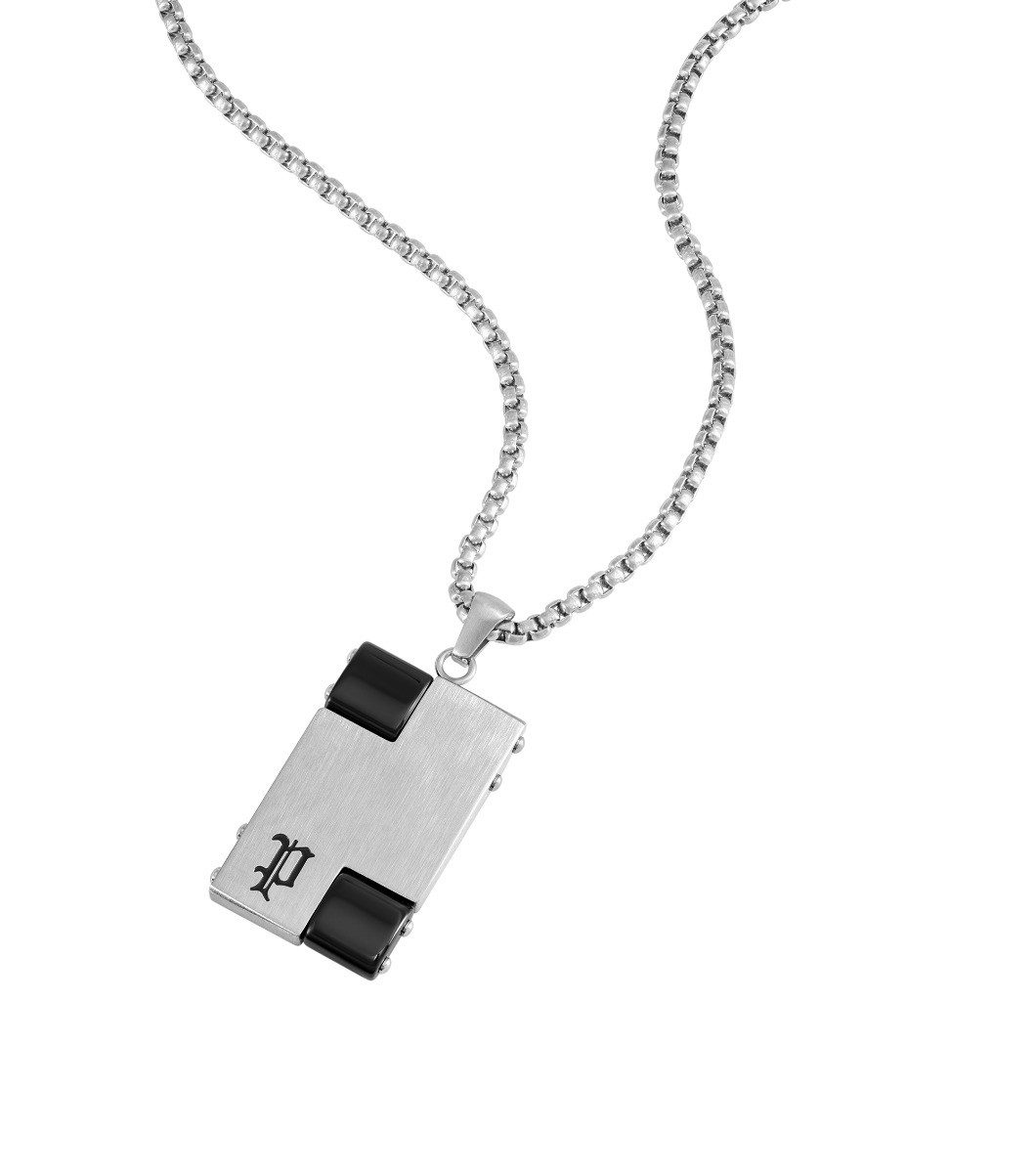 Police Kette mit Anhänger Police Halskette-Anhänger Herren Ceramica II Edelstahl PEAGN0078701