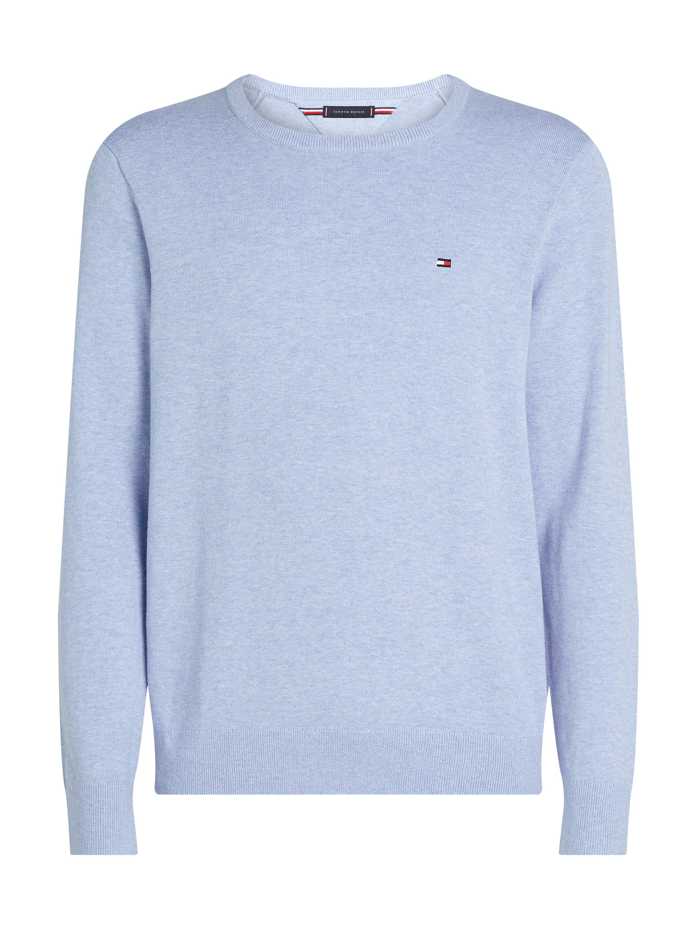 Tommy Hilfiger Rundhalspullover ESSENTIAL COTTON Crewneck Regular Fit Premium Mode