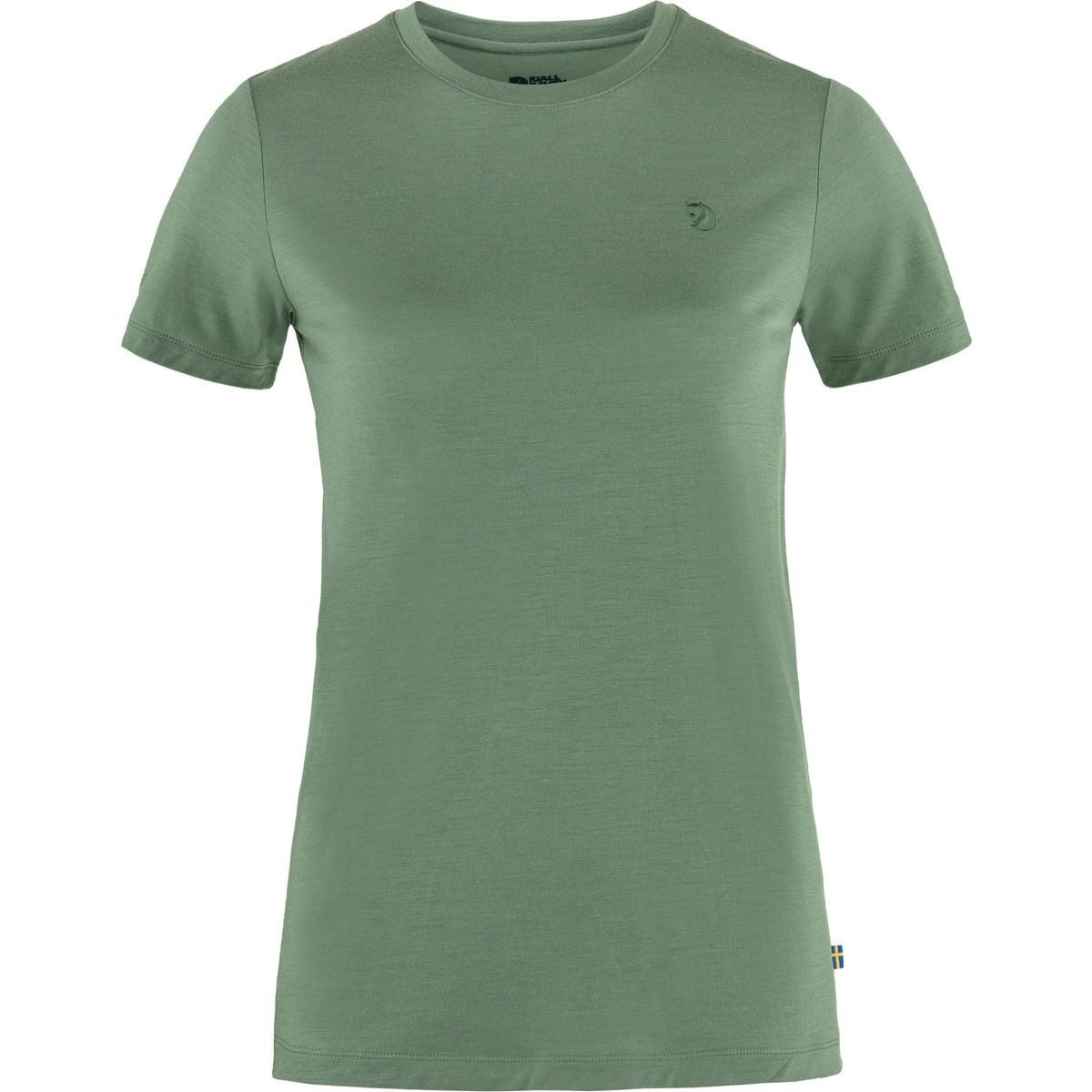 Fjällräven Kurzarmshirt Abisko Wool SS W Komfortables Damen-T-Shirt aus Merinowolle und Polyester, ideal für