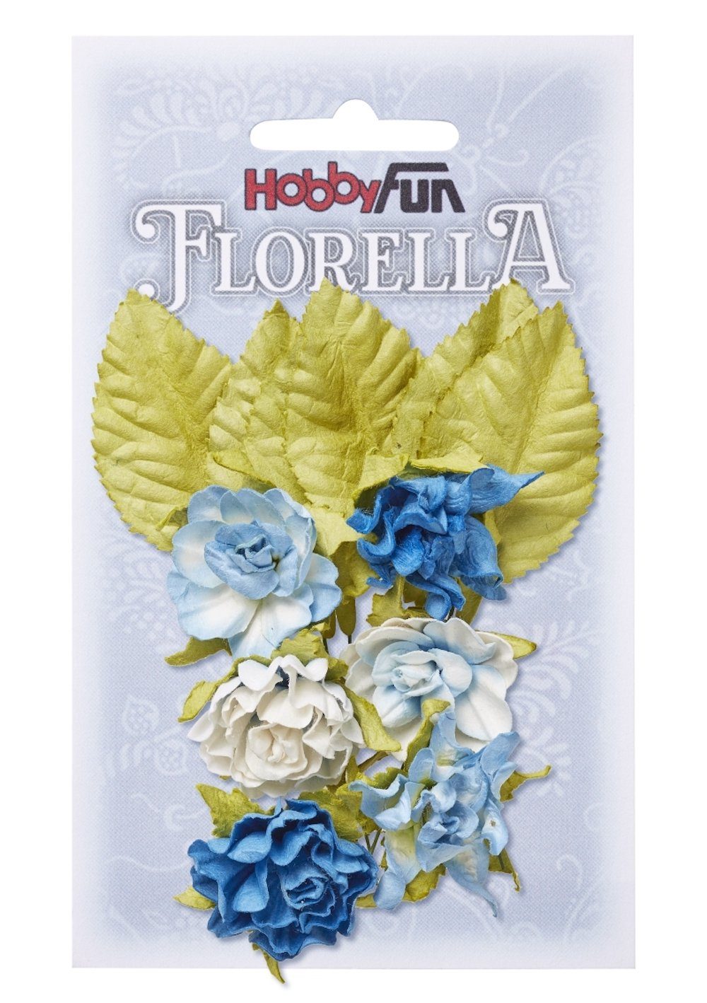 HobbyFun Dekofigur FLORELLA-Blüten & Blätter aus Maulbeer-Papier 3 cm | Dekofiguren
