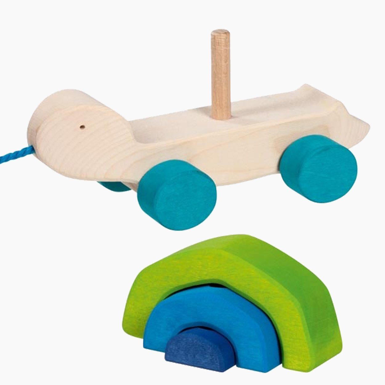 goki Nachziehtier Ziehtier Schildkröte Tortuga, (packung, 4-tlg), bester handwerklicher Fachkompetenz