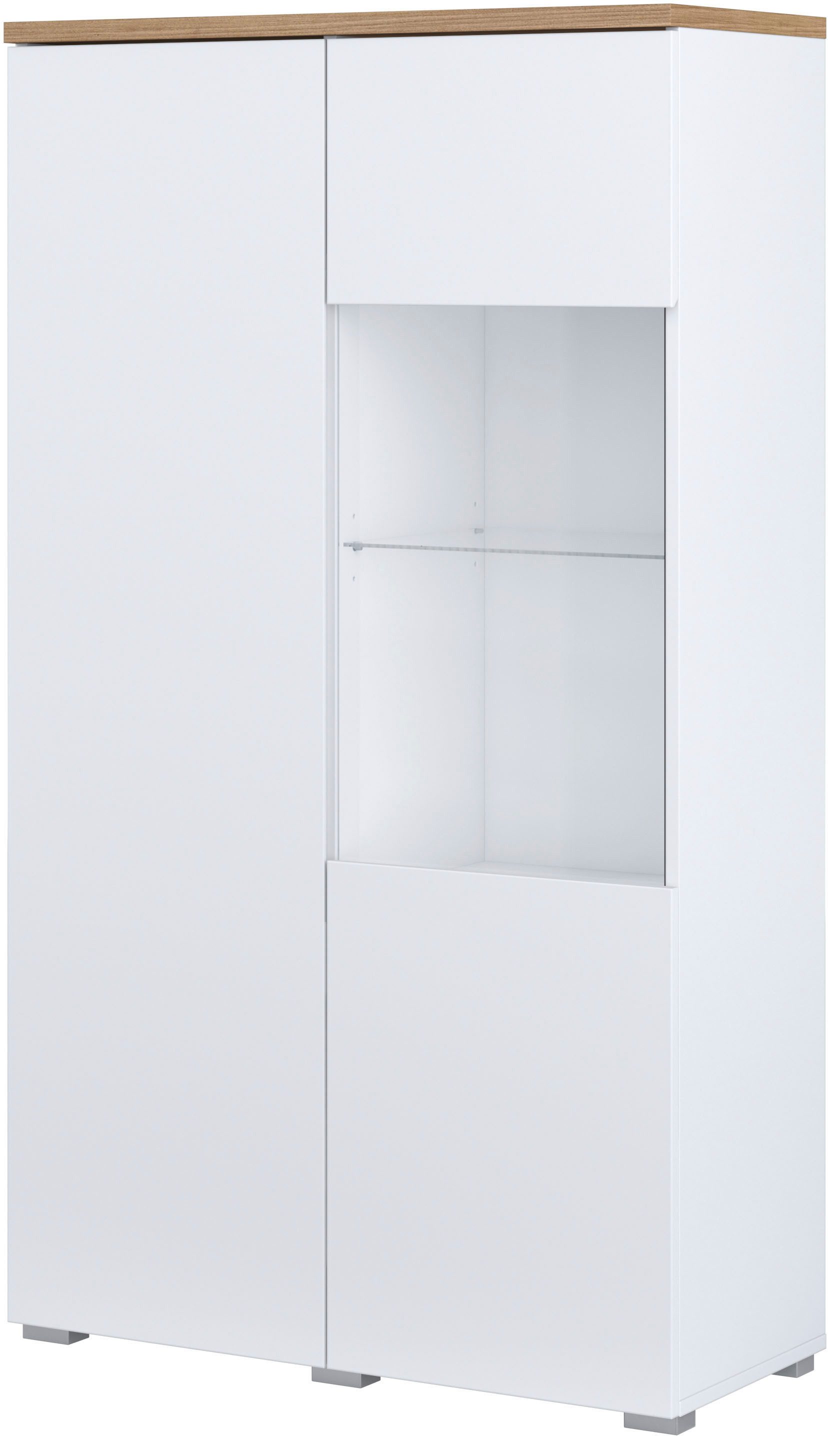 OTTO home Vitrine Modo, Breite 80 cm, moderner griffloser Vitrineschrank Vi günstig online kaufen