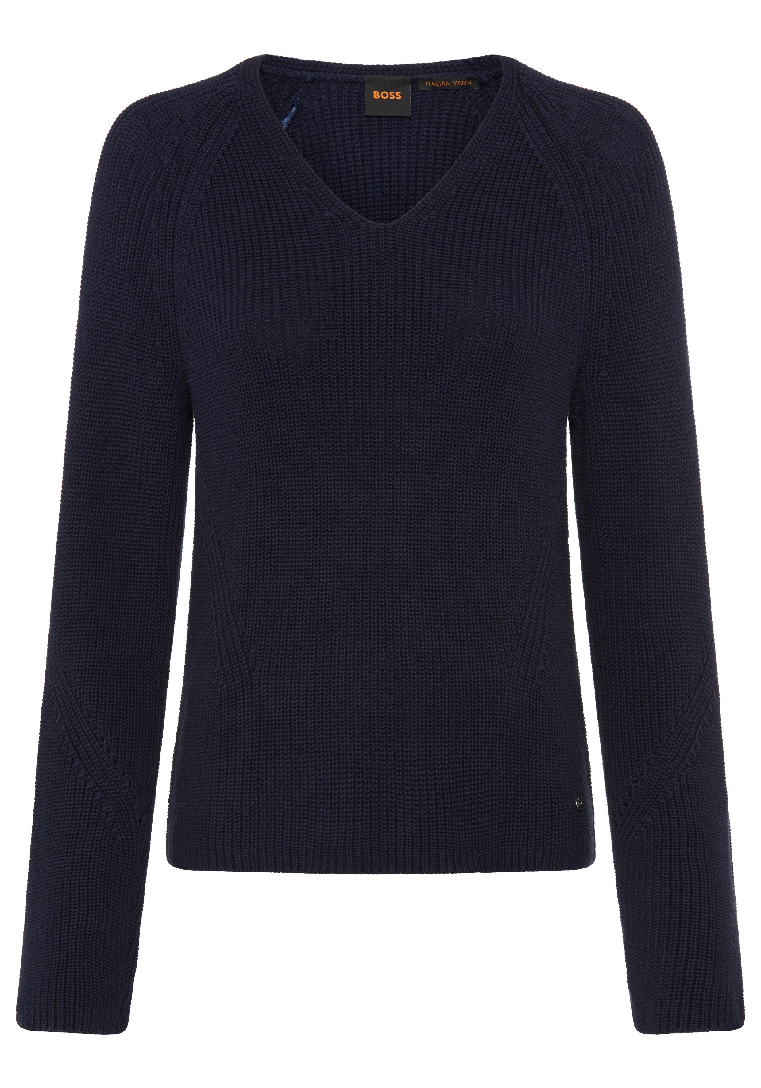 BOSS ORANGE Strickpullover Fardellina Premium Damenmode aus reiner Baumwolle