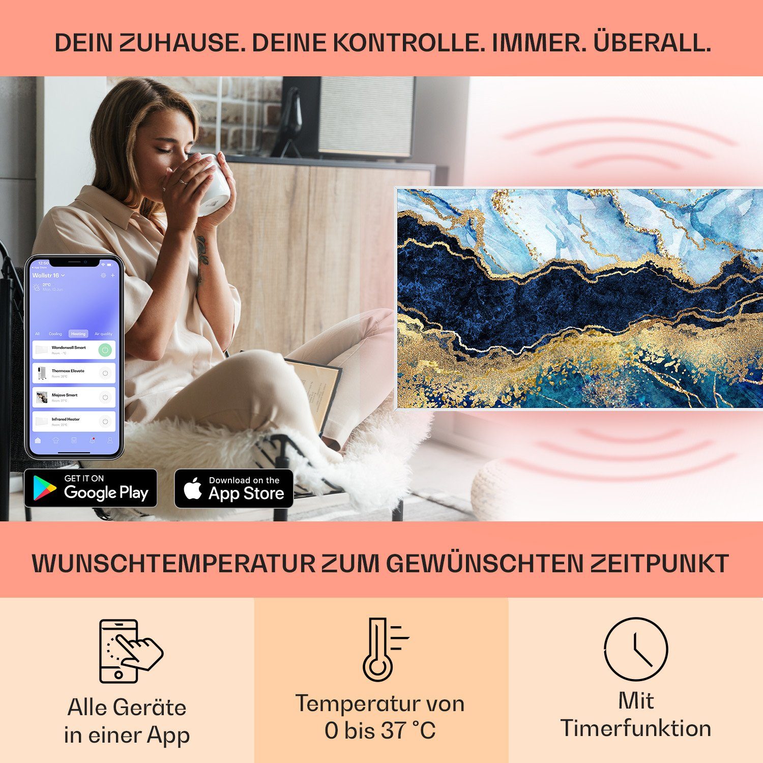 Klarstein Heizkörper Wonderwall Air Art Smart günstig online kaufen