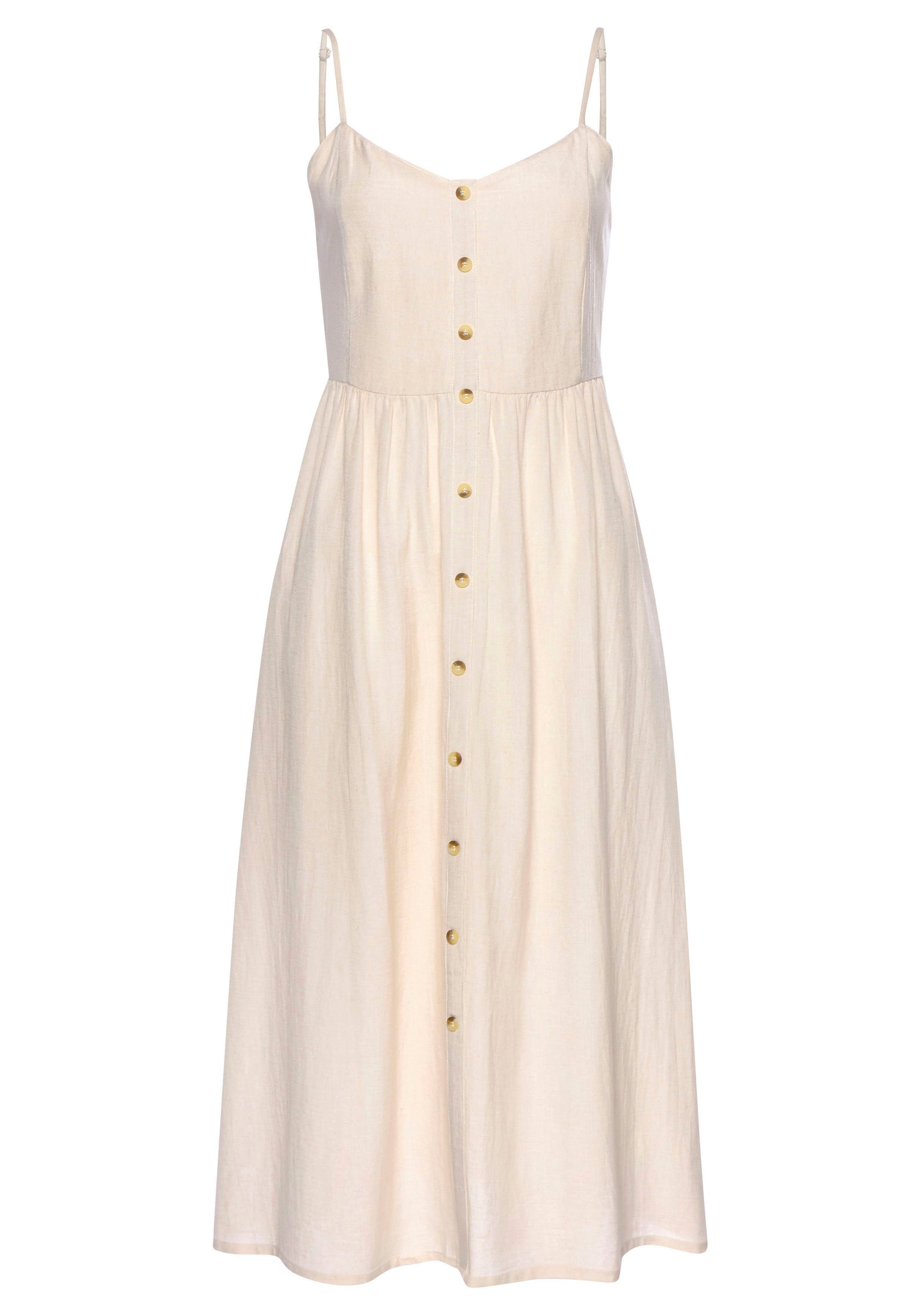LASCANA Sommerkleid aus Leinenmix mit Baumwolle, günstig online kaufen