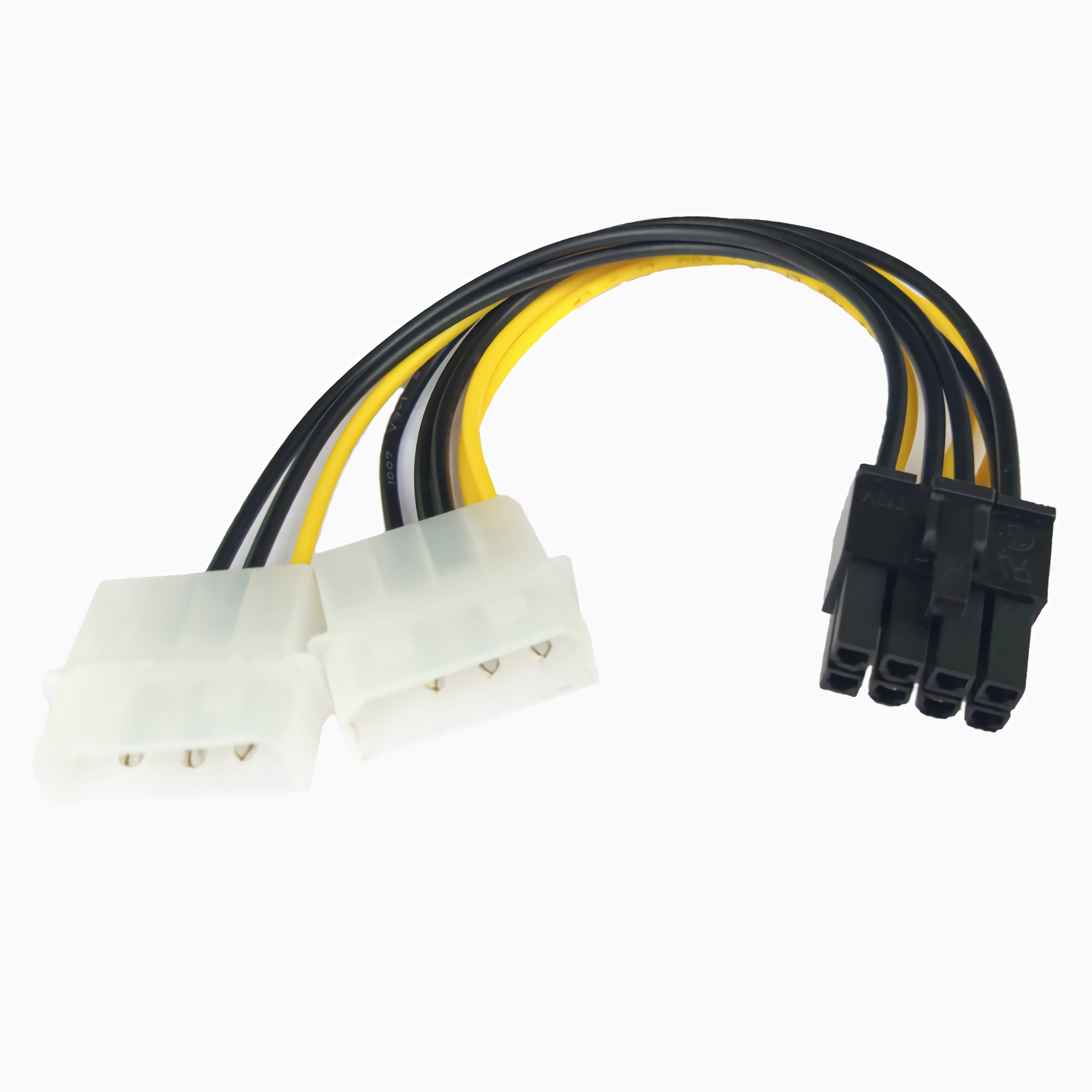 R38 8pin PCIe auf 2x 4Pin Molex Grafikkarte Stromkabel Stromadapter Computer-Kabel
