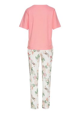 LASCANA Pyjama (2 tlg) mit elegantem Blumenmuster