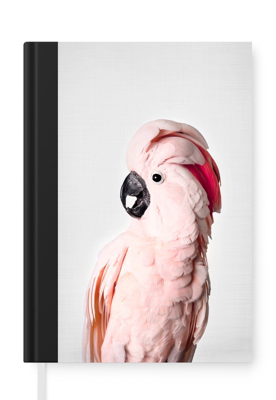 MuchoWow Notizbuch Kakadu - Rosa - Tiere - Natur, Journal, Merkzettel, Tagebuch, Notizheft, A5, 98 Seiten, Haushaltsbuch