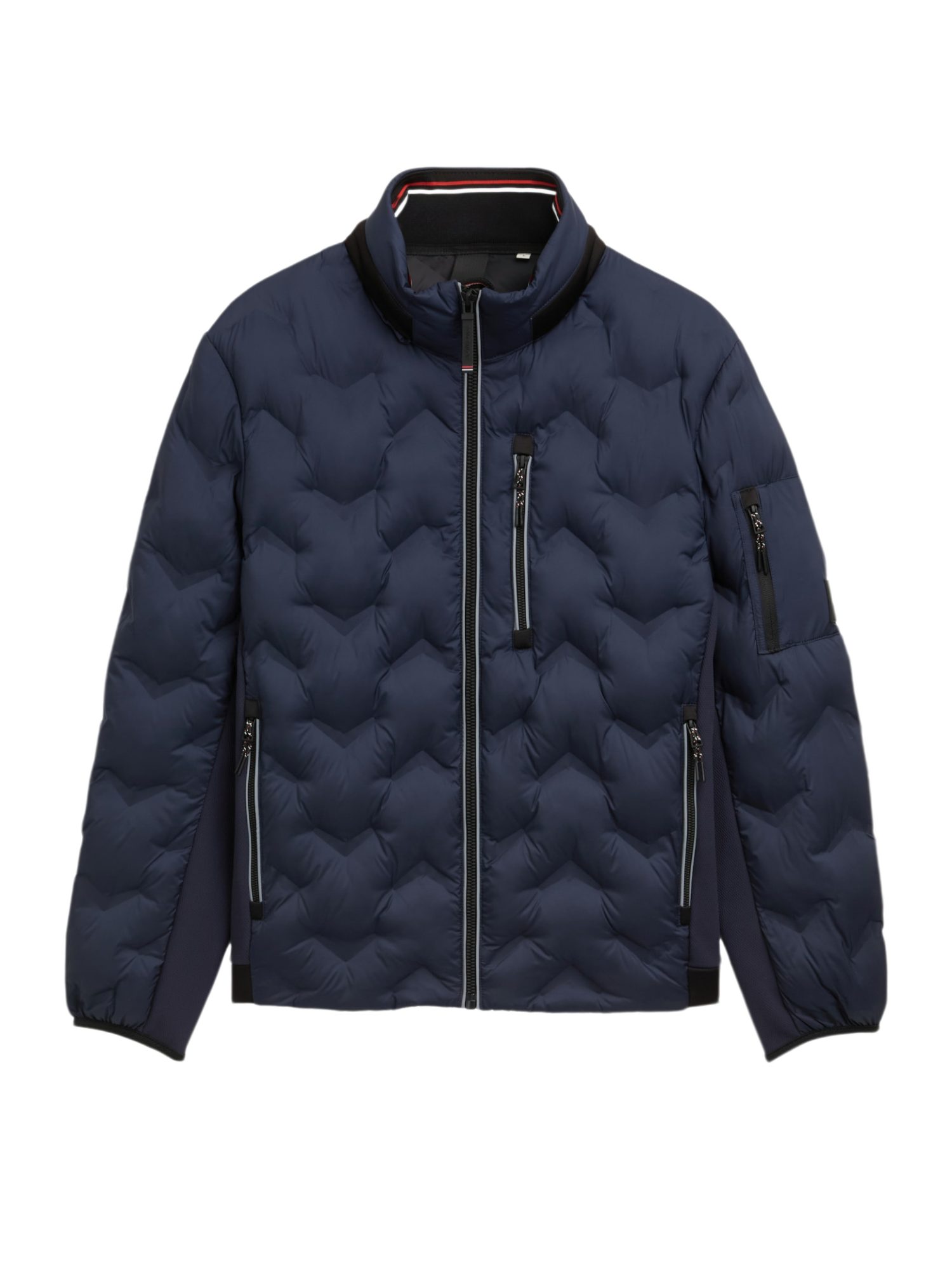 TOM TAILOR Funktionsjacke N blau,Casual,Polyester,Strukturiert,Stehkragen,Lang,Regular Fit