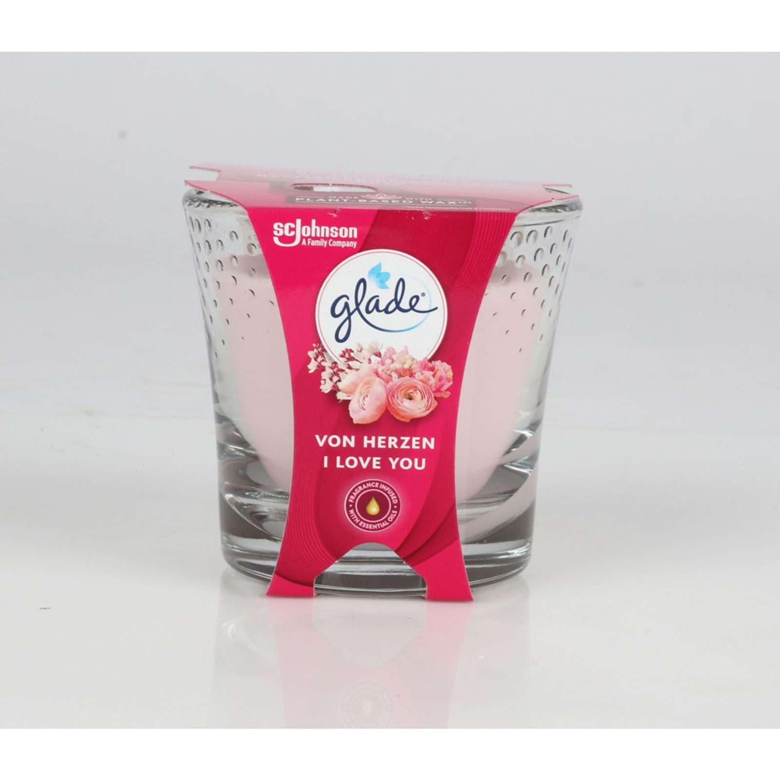 SC Johnson Professional Tafelkerze GLADE Duftkerzen 129g von Herzen Glas Frische Raumdüfte Innen Aroma