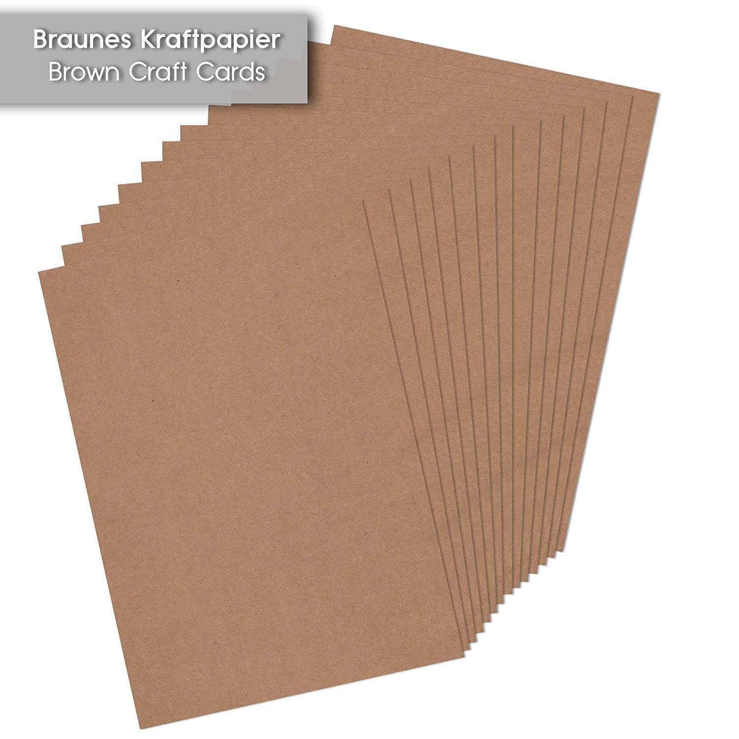 Tritart Aquarellpapier Kraftpapier zum A4 Bedrucken 55 55 Blatt Karton 170g/m² Kraftpapier Natur A4 Druckpapier 170g/m² Natur Karton Blatt