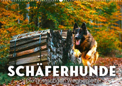 CALVENDO Wandkalender Schäferhunde - Die gutmütigen Wegbegleiter. (Premium, hochwertiger DIN A2 Wandkalender 2023, Kunstdruck in Hochglanz)