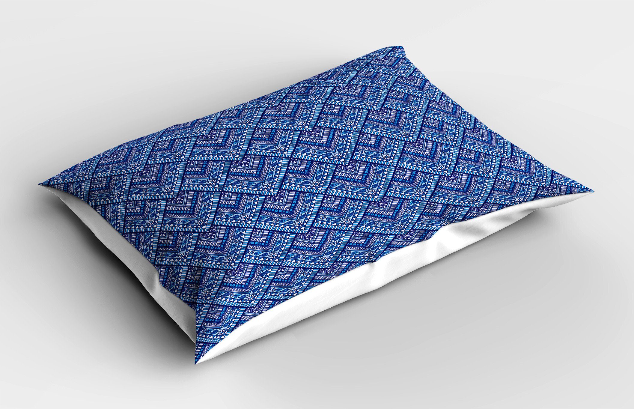 Geometrie Standard Size Alte (1 Paisley Dekorativer blau Kissenbezüge Kunst Kopfkissenbezug, Gedruckter Stück), Abakuhaus