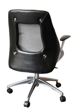 Steelboxx Drehstuhl Bürodrehstuhl GT2, Kunstleder schwarz (1), Sportautositz-Design mit Kappnähten - Sitz- und Rückenflächen ergonomisch geformt