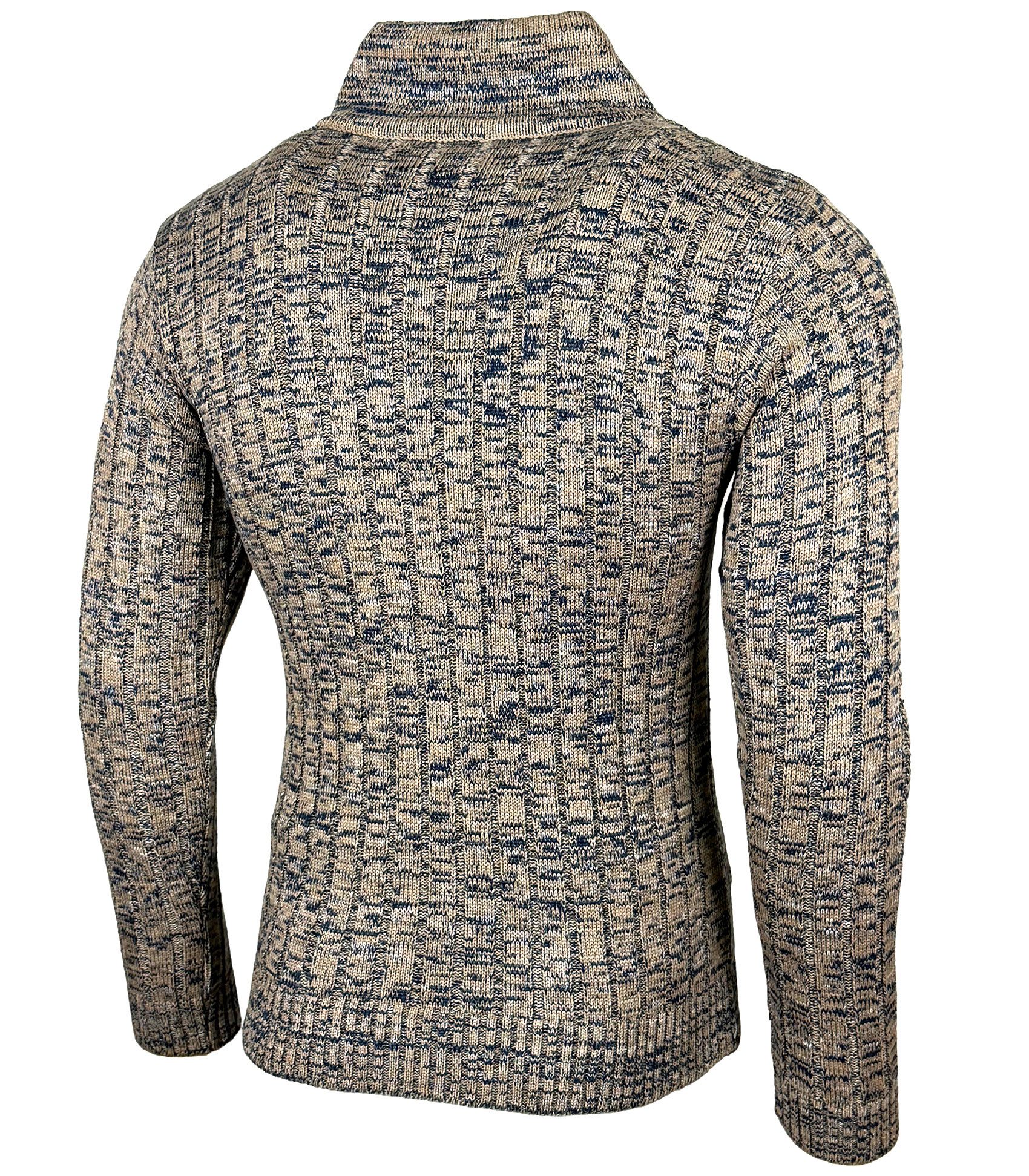 Baxboy Strickpullover Baxboy Herren Meliert Pullover Stehkragen Winter-Freizeit Pulli B-292