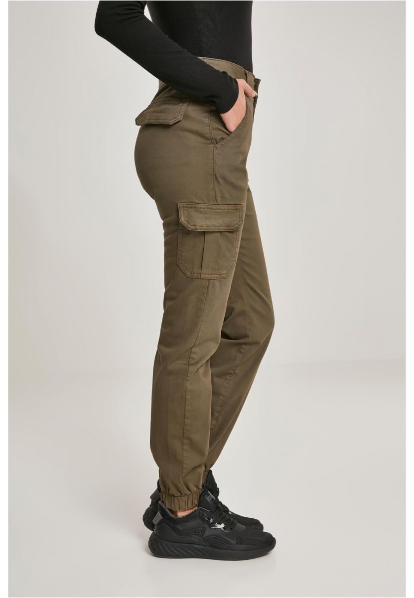 URBAN CLASSICS Funktionshose Ladies High Waist Cargo Pants