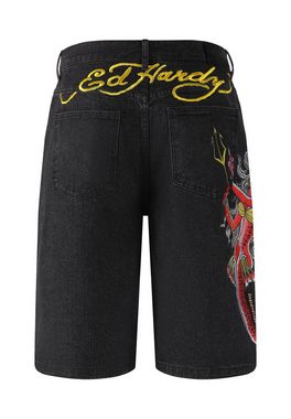 Ed Hardy Shorts Short Jeans Ed Hardy Devil Mermaid Denim, G L