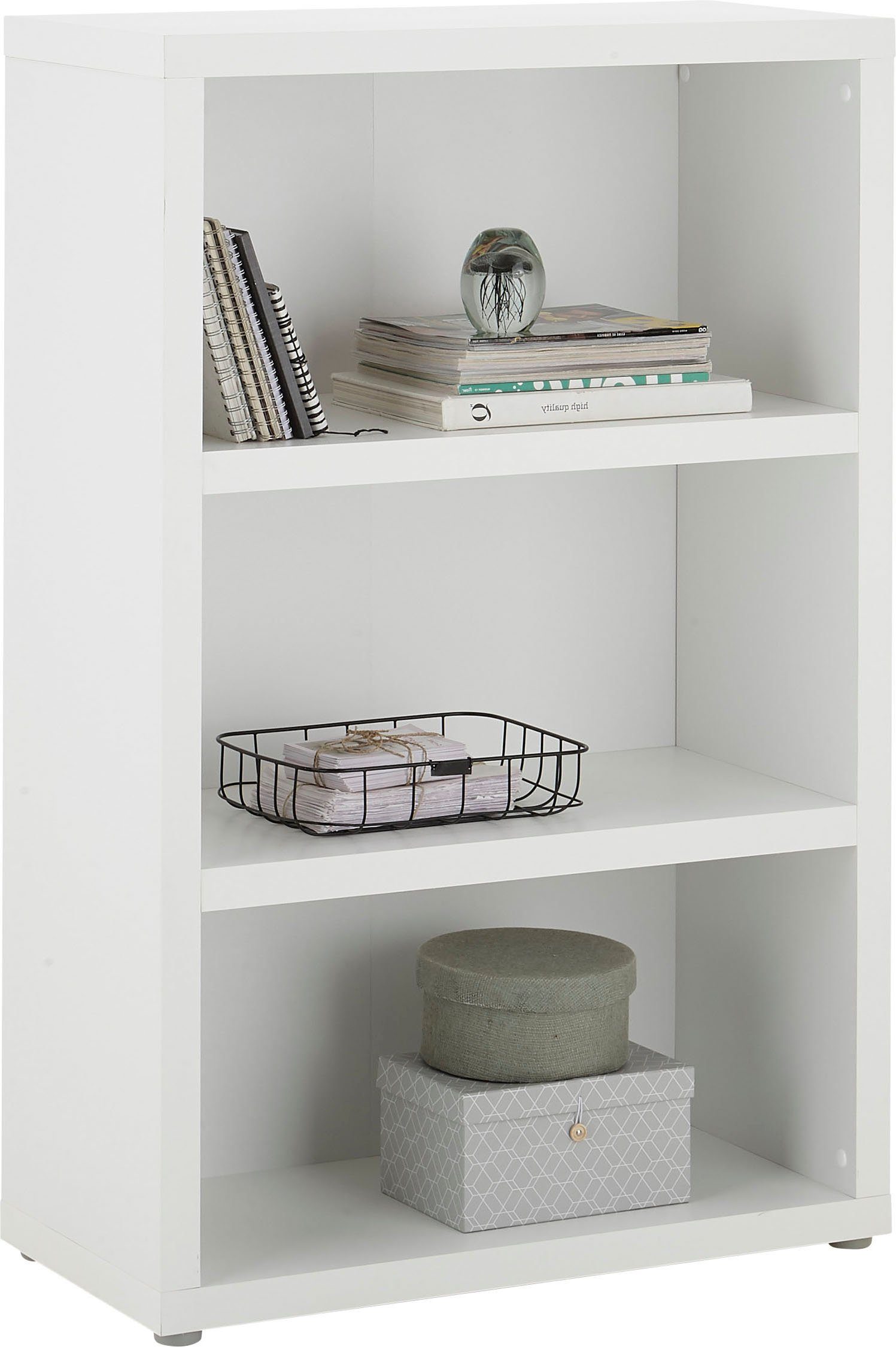 BEGA OFFICE Aktenregal Modica, Büroregal weiß, Bücherregal mit offenen Fächer