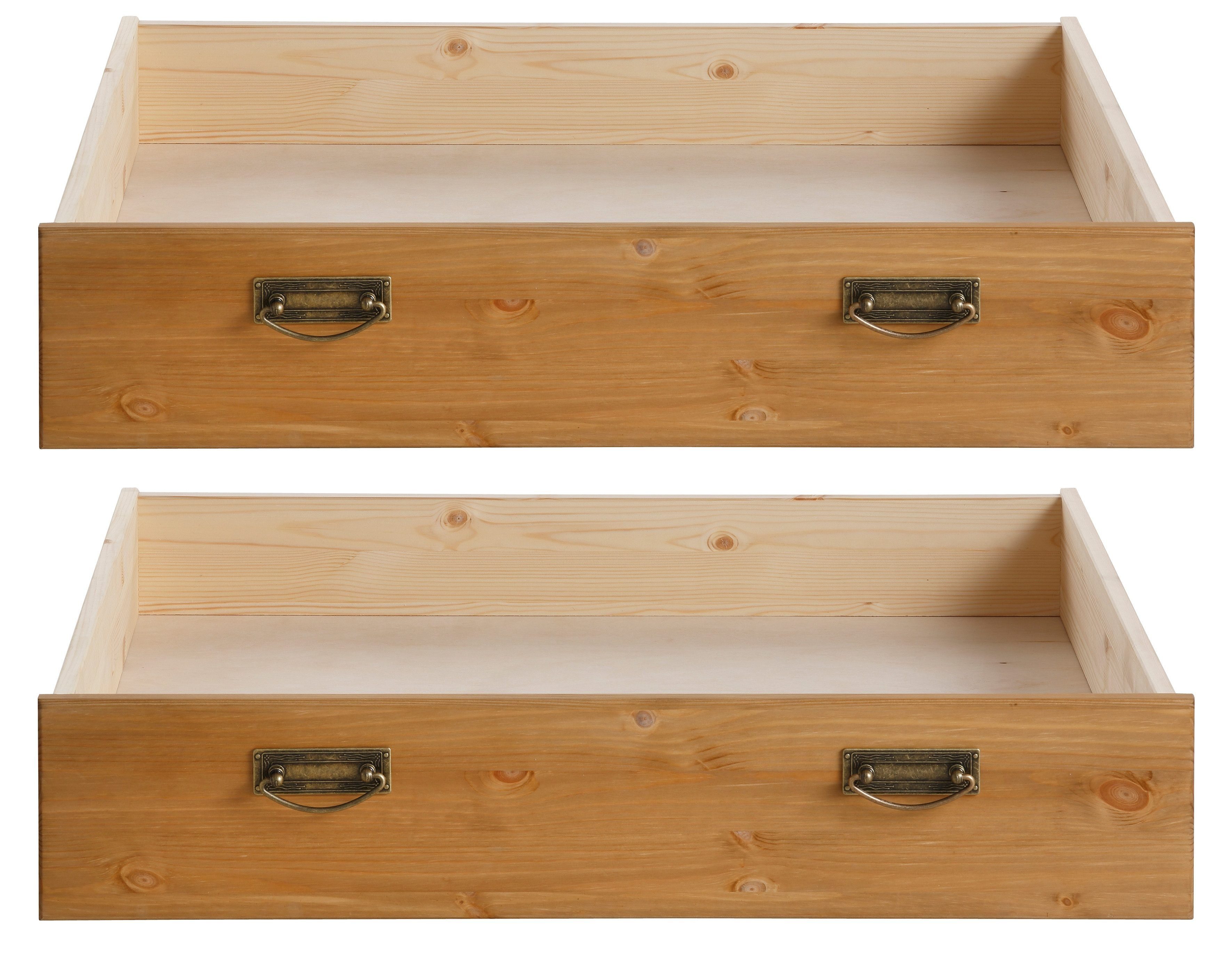 OTTO home Schublade Madrid (2 St), aus Massivholz, der Unterboden ist aus einer Hartfaserplatte