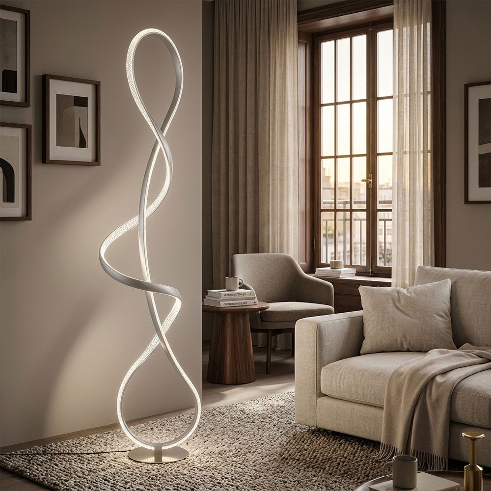 GLOBO LIGHTING LED Stehlampe, LED-Leuchtmittel fest verbaut, Neutralweiß, Stehlampe Stehleuchte Designlampe LED Kristall Wohnzimmerlampe