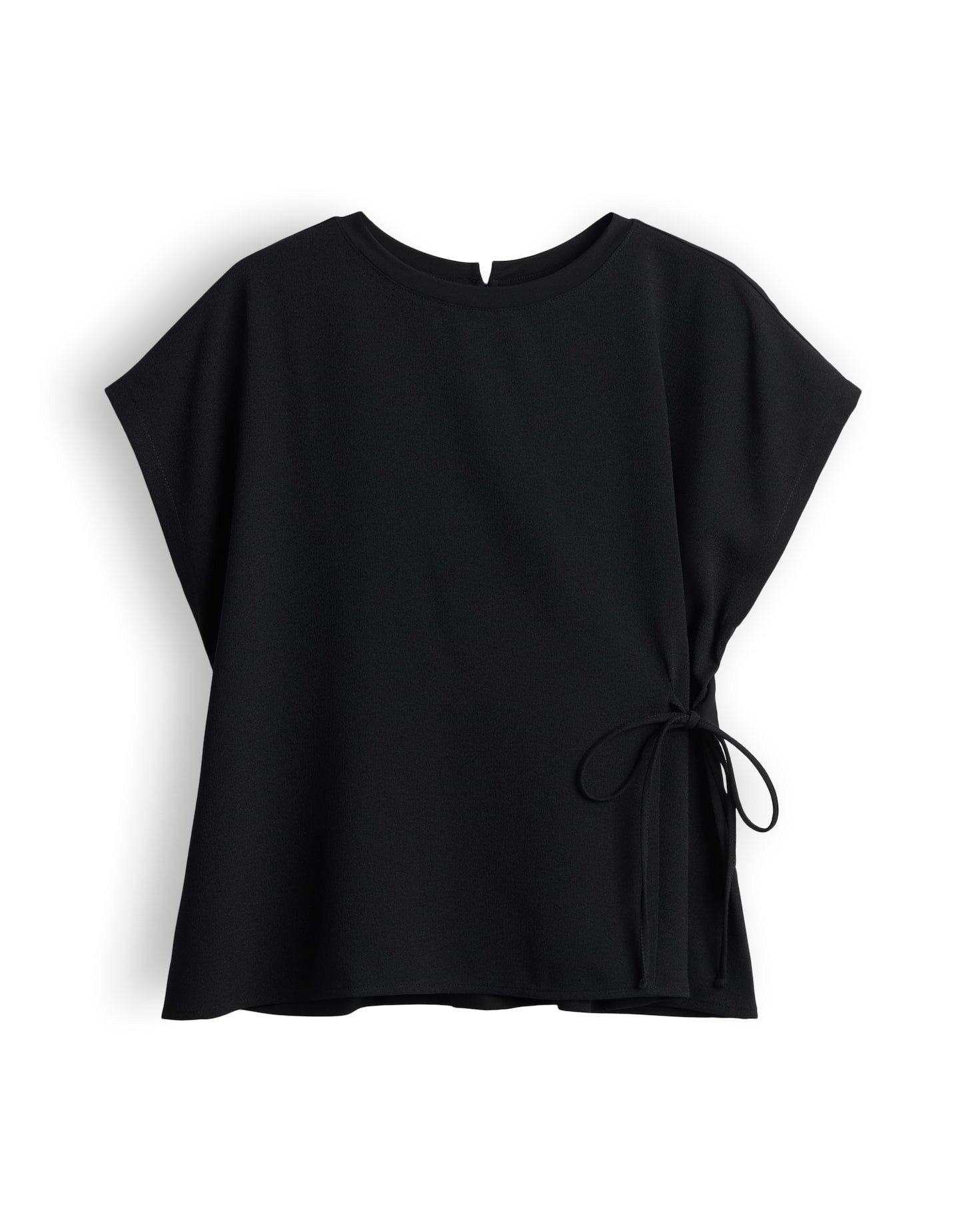 OPUS Kurzarmshirt SIFEM mit dezenter Struktur Shirt Loose Fit Justierbare Kordel für eine variabel definierte Silhouette