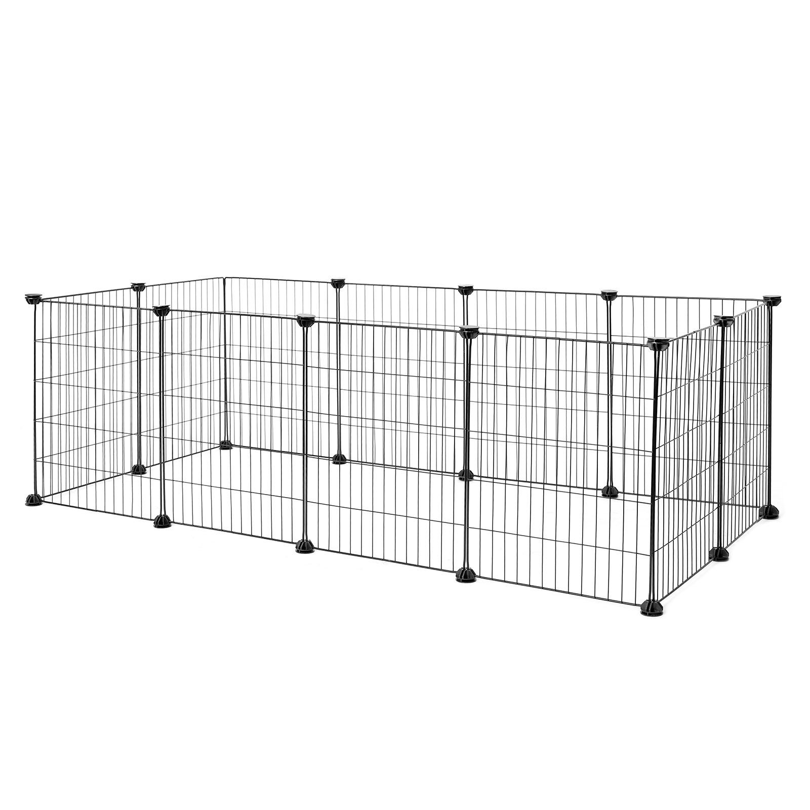 lionto Freigehege Erweiterbares Freigehege für Kleintiere, variabler Aufbau, 143 cm x 73cm x 76 cm
