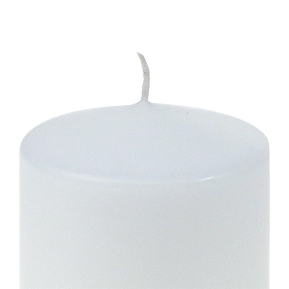 Wiedemann Kerzen Stumpenkerze Stumpenkerze Weiß 80/80 - Dekoration für Zuhause, Hochzeit, 6 Stück