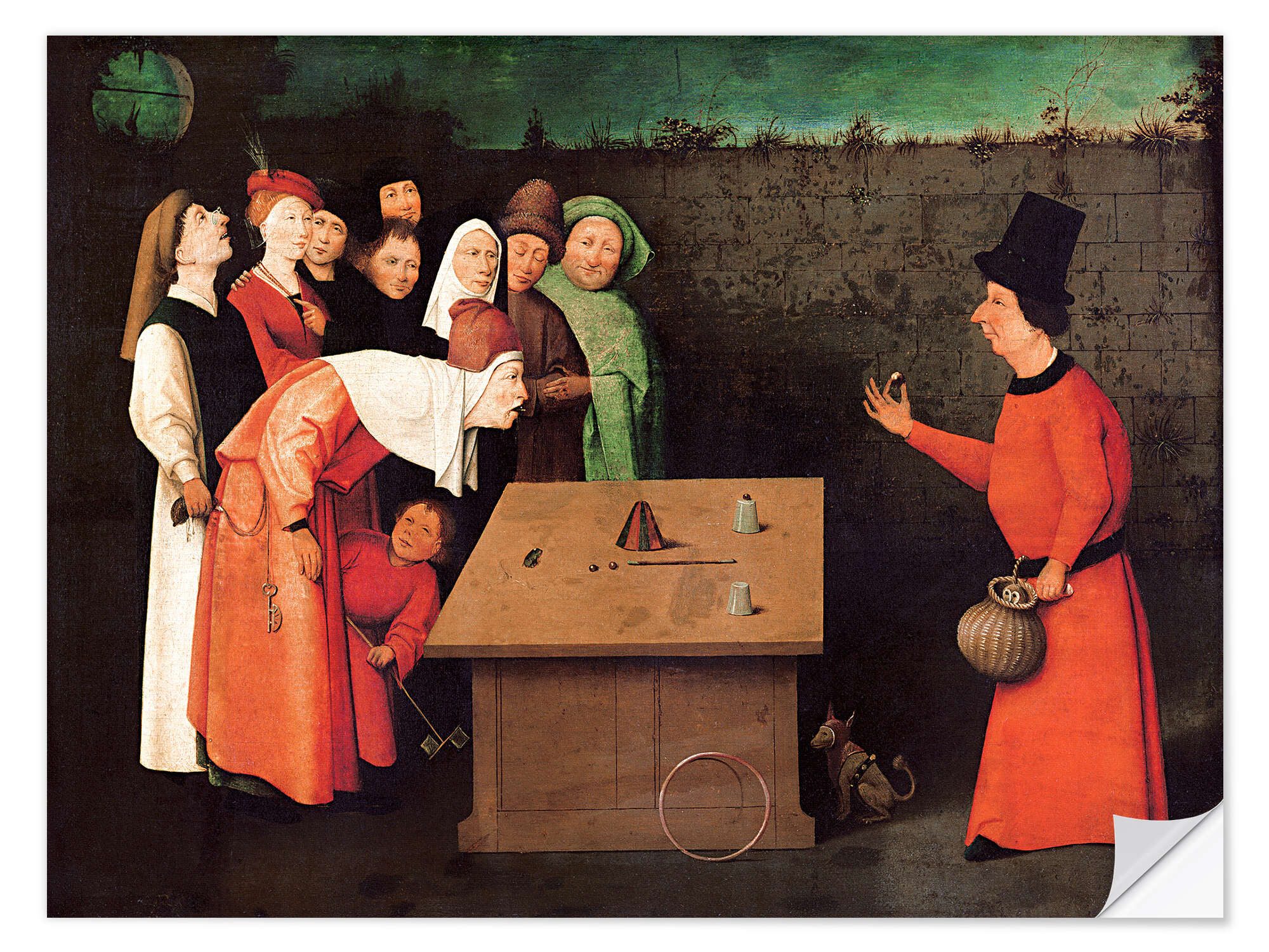 Posterlounge Wandfolie Hieronymus Bosch, Der Gaukler, Malerei