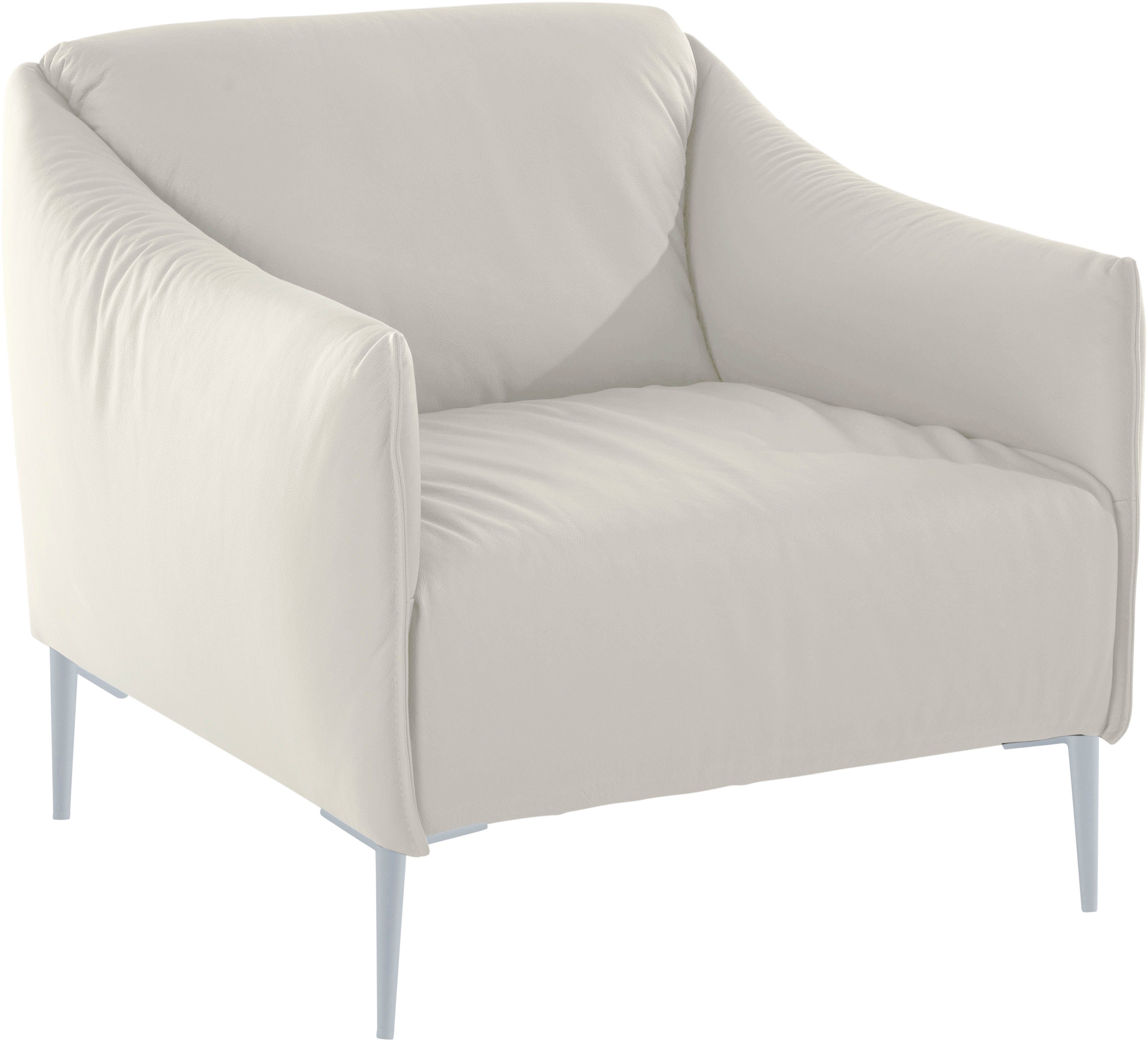 W.SCHILLIG Cocktailsessel sally, mit Metallfüßen in Silber matt