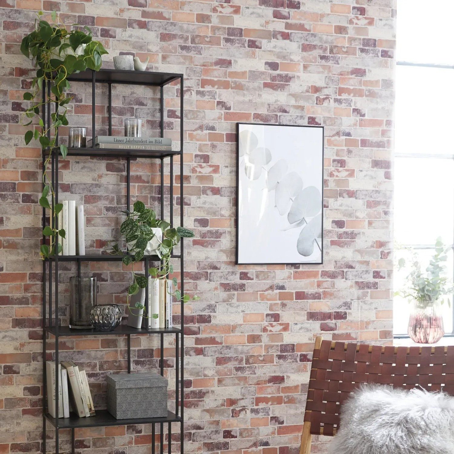 d-c-wall® 3D-Tapete Steinoptik 4,80€/m² PVC Wandbelag Steintapete als Deko & Spritzschutz, Spürbar geprägte Oberfläche, Steinoptik, (400 x 67,5cm - Länge x Breite), sehr lichtbeständig, abwischbar & stoßfest